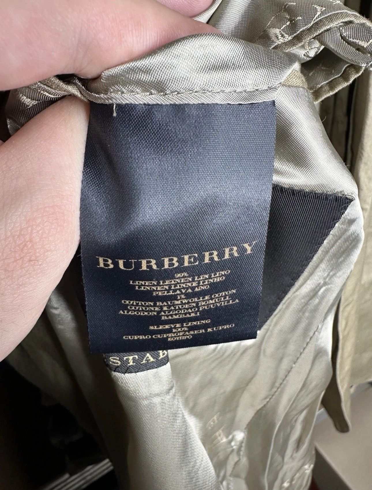 Burberry Burberry Linen Size IT 54 Archive Suit Blazer Jacket Size 54R - 6 Thumbnail