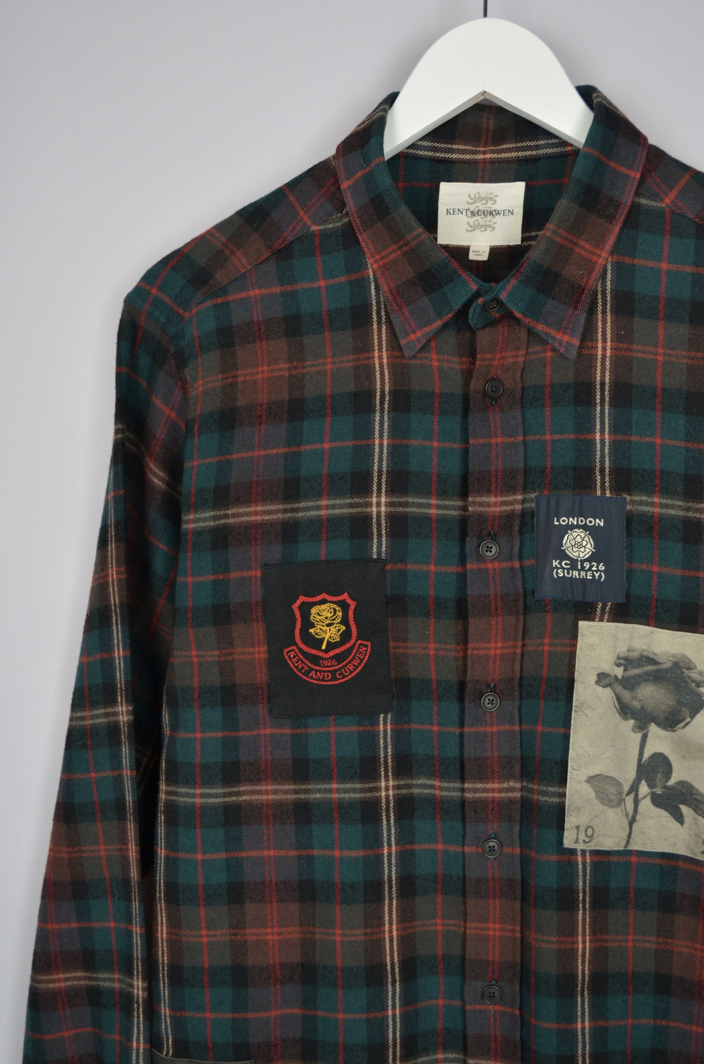 David Beckham × Designer × Kent & Curwen Kent & Curwen East Crondall Wool Check Shirt (David Beckham) Size US XL / EU 56 / 4 - 5 Thumbnail