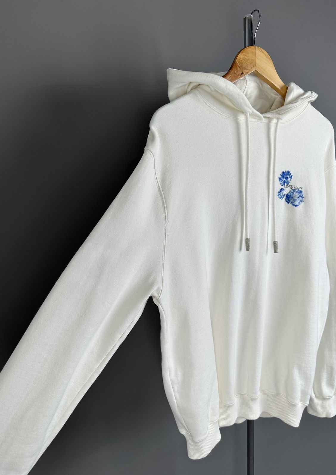 Off-White Off White - Floral Arrows Neutral Hoodie Embroidered Details Size US M / EU 48-50 / 2 - 5 Thumbnail