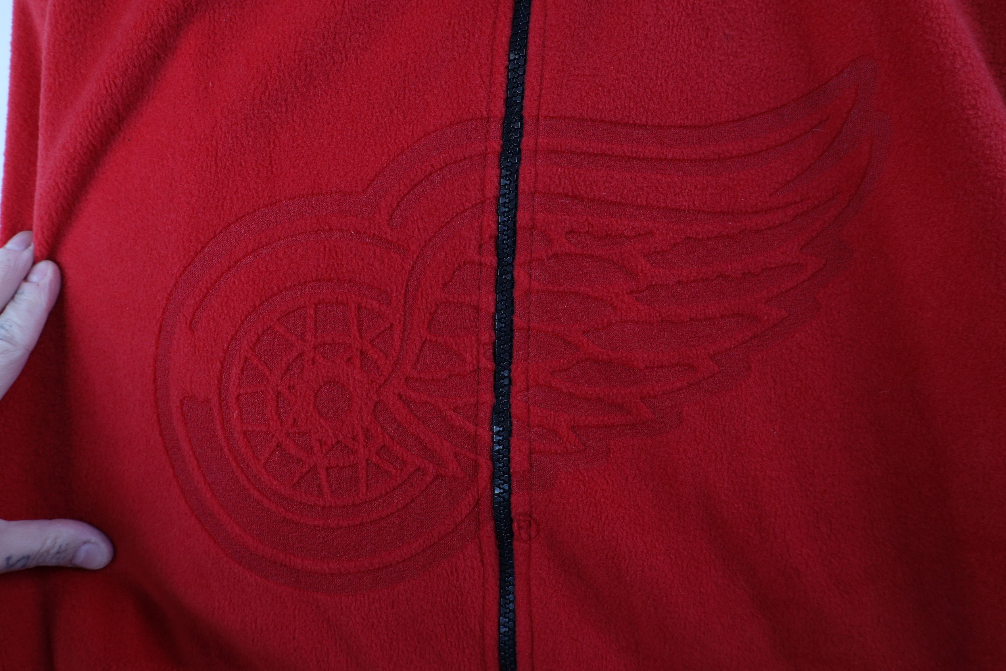 Vintage Vintage 90s Y2K Beer Detroit Red Wings Hockey Fleece Jacket Size US XL / EU 56 / 4 - 4 Thumbnail