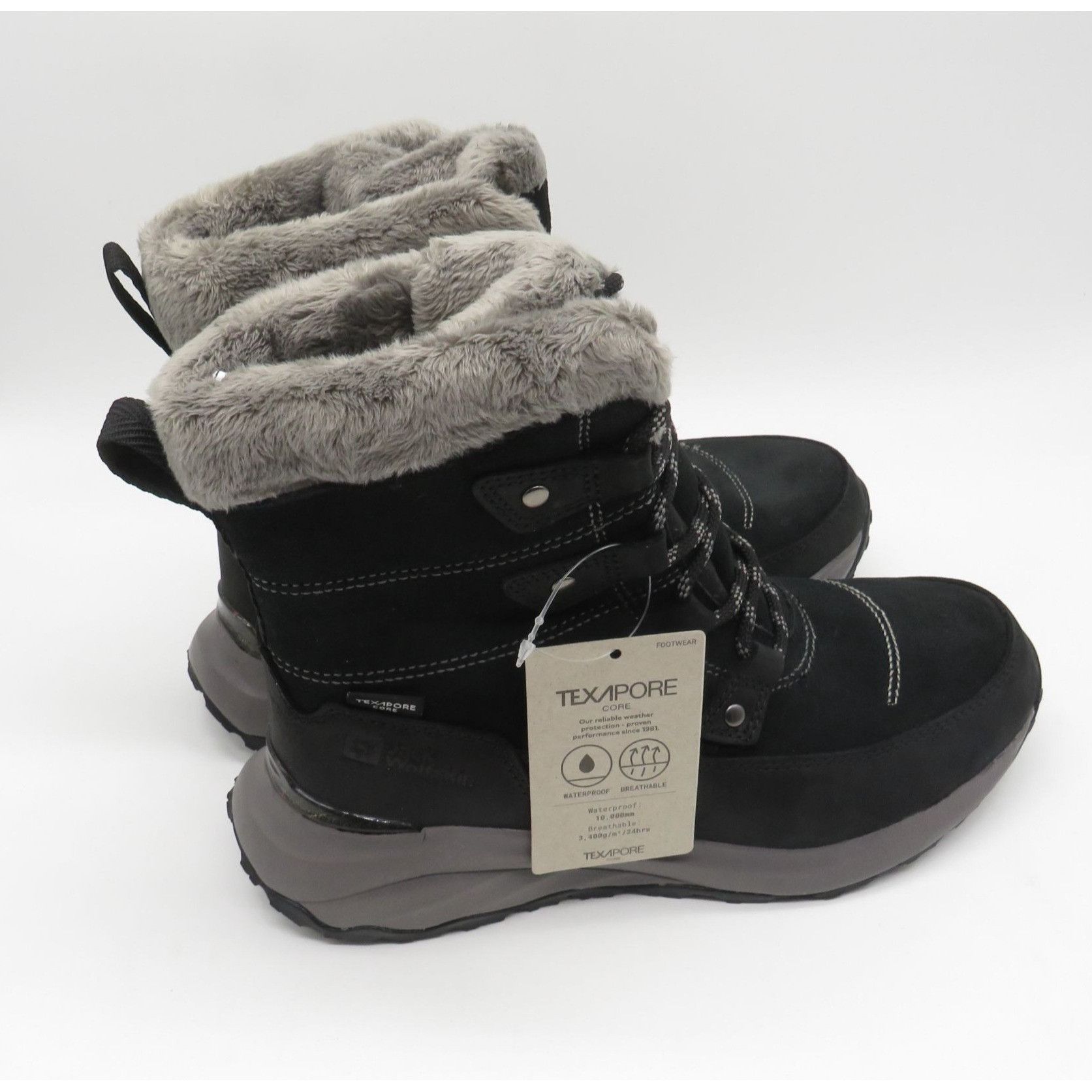 Jack Wolfskin Jack Wolfskin Texapore Winter Boots Womens 6 Black Faux Fur Size US 6 / IT 36 - 9 Thumbnail