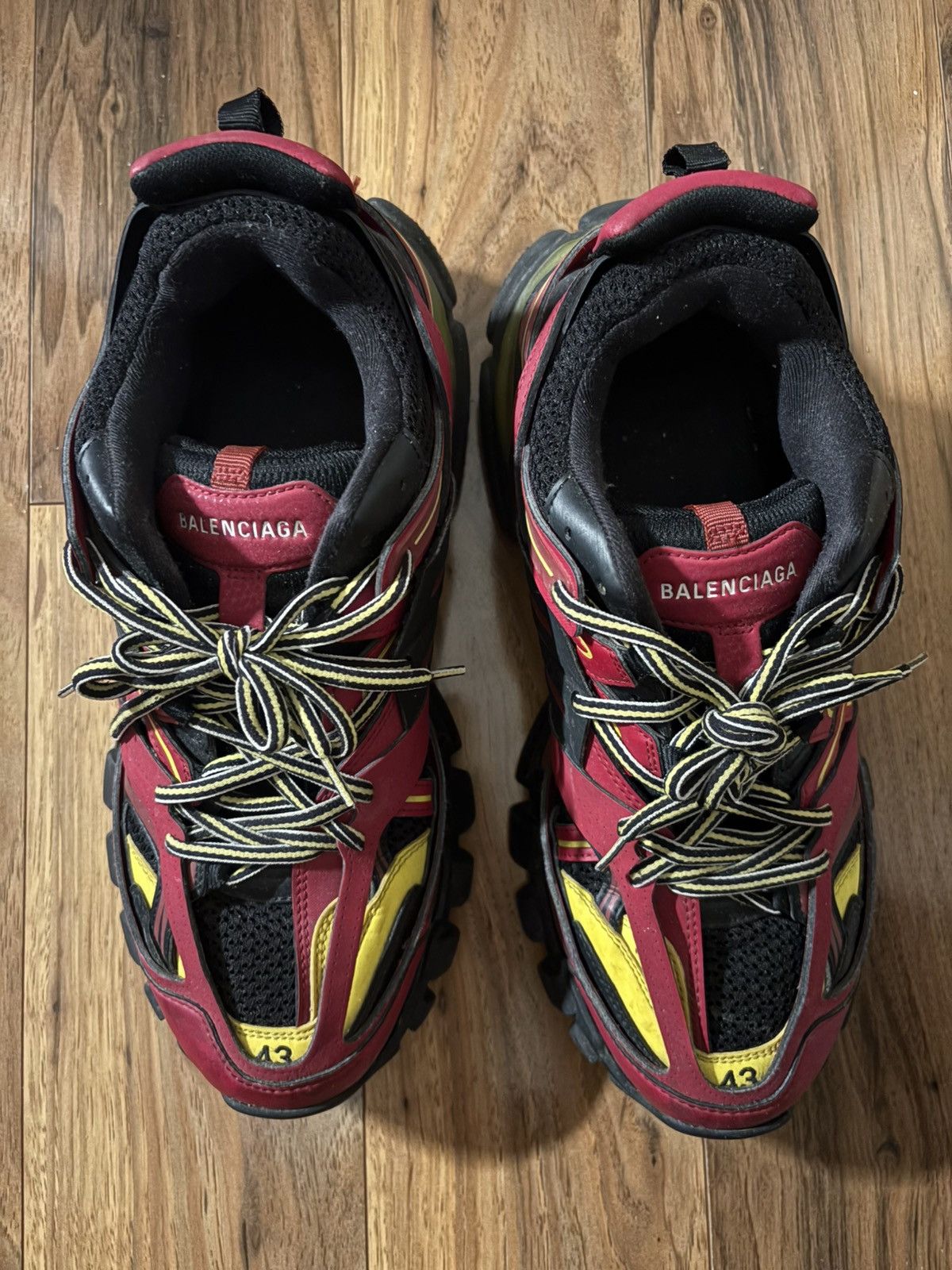 Balenciaga Balenciaga red and yellow track Size US 10 / EU 43 - 2 Thumbnail