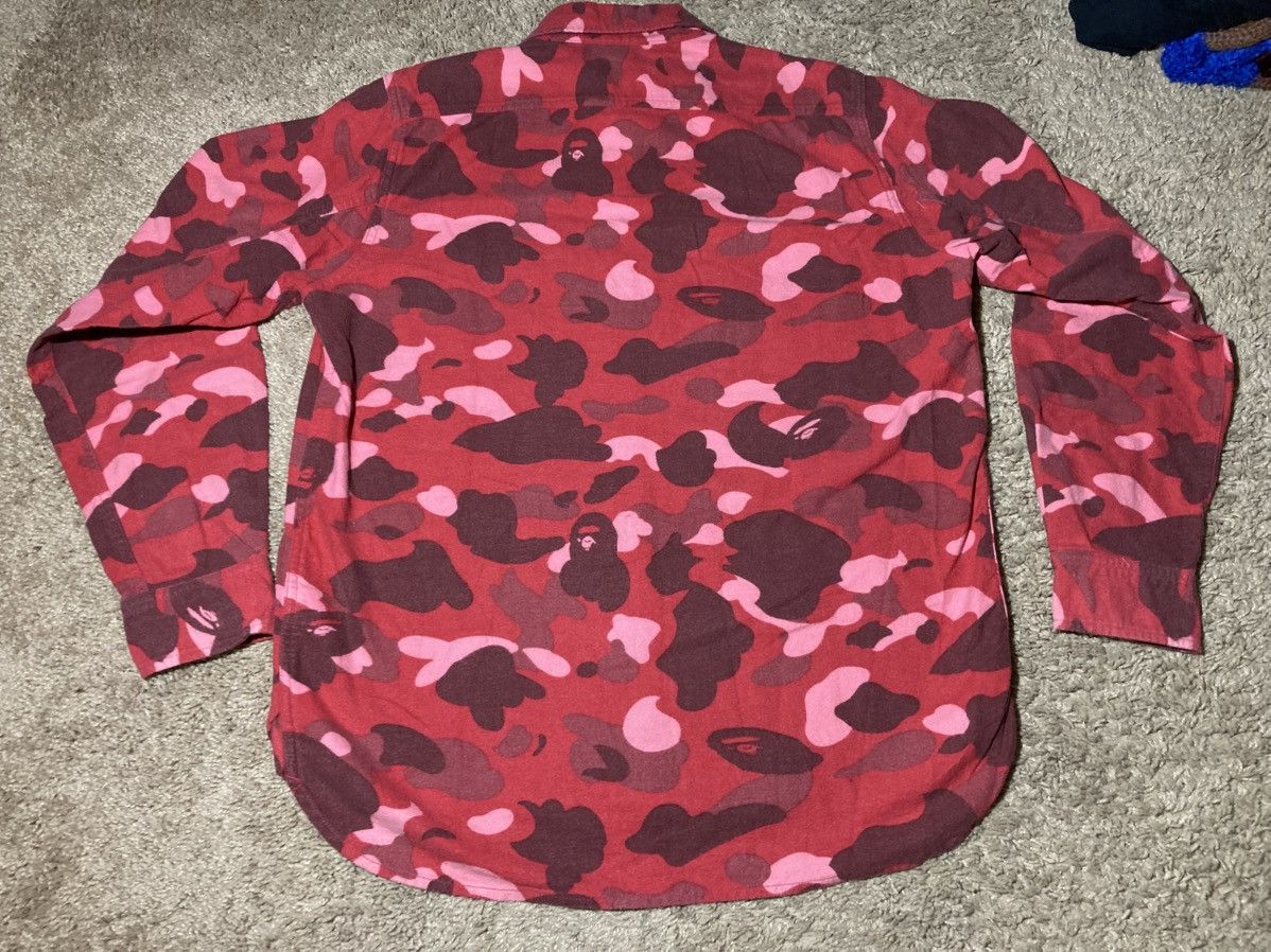 Bape 2010 Bape Red Full Camo Button Up Pirate Nigo OG Size US M / EU 48-50 / 2 - 11 Thumbnail