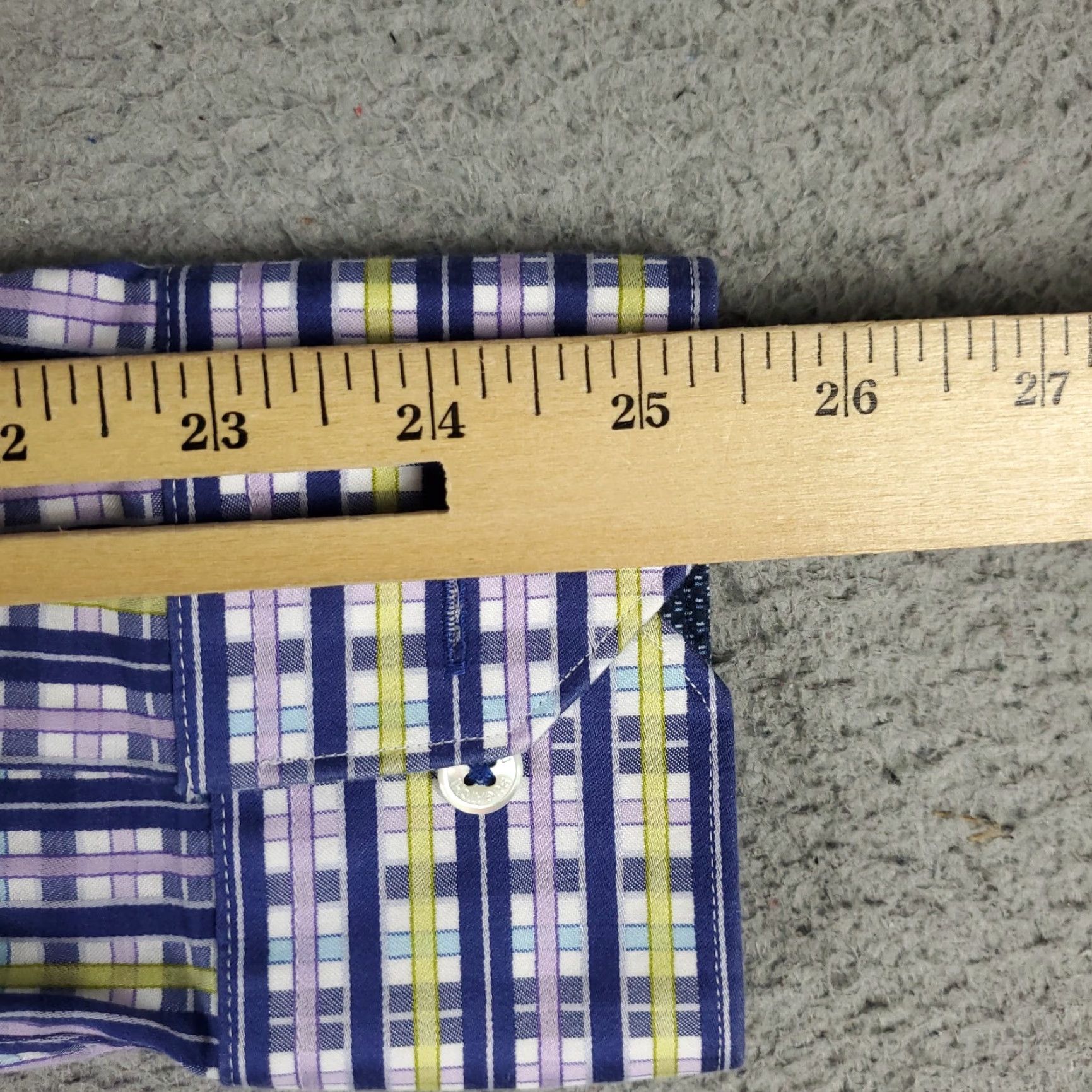 BUGATCHI Bugatchi Uomo Blue Plaid Button-Up Shirt Long Sleeve Men's Small Regular Fit Size US S / EU 44-46 / 1 - 6 Thumbnail