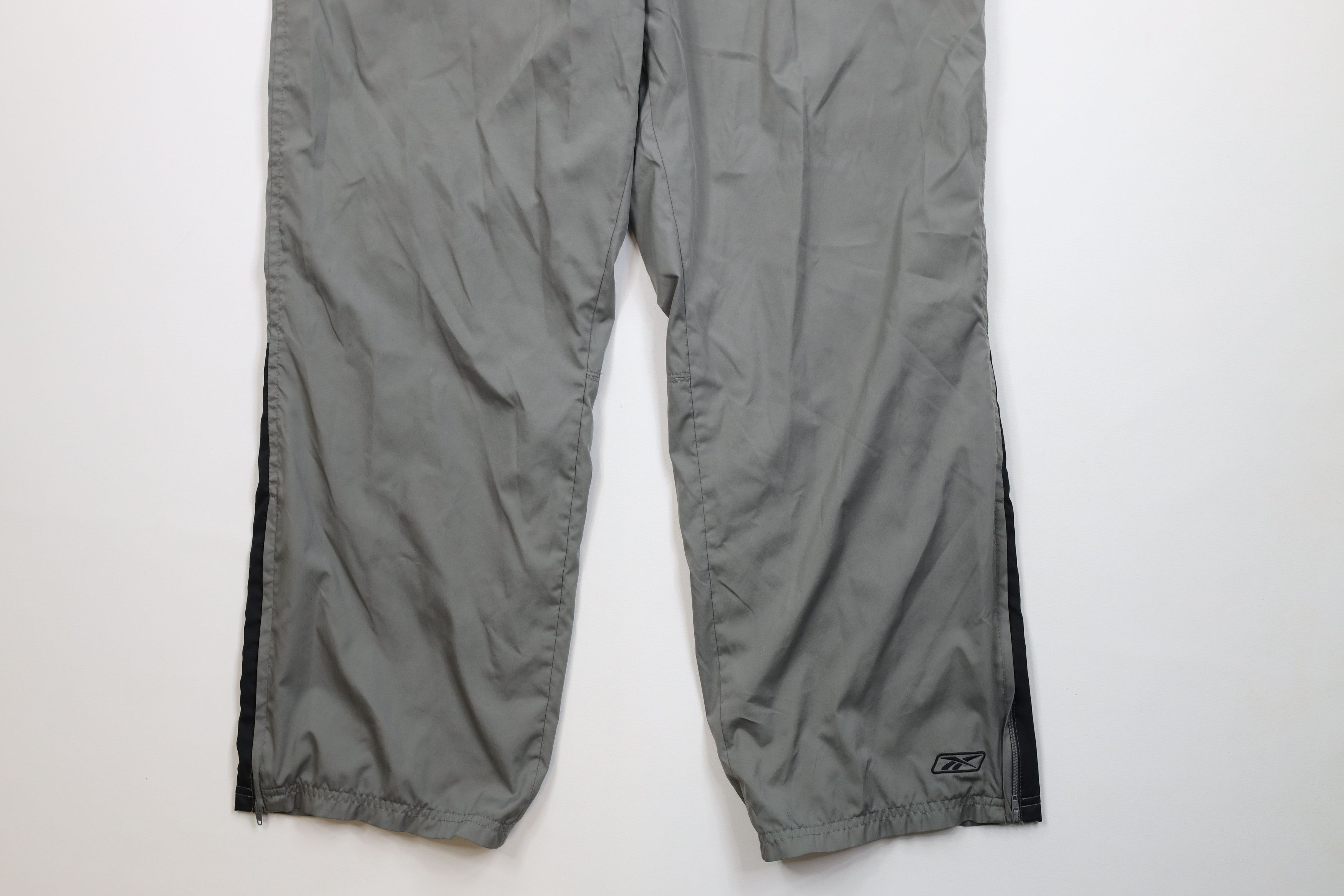 Reebok Vintage 90s Y2K Reebok Lined Wide Leg Windbreaker Pants Gray Size US 36 / EU 52 - 4 Thumbnail