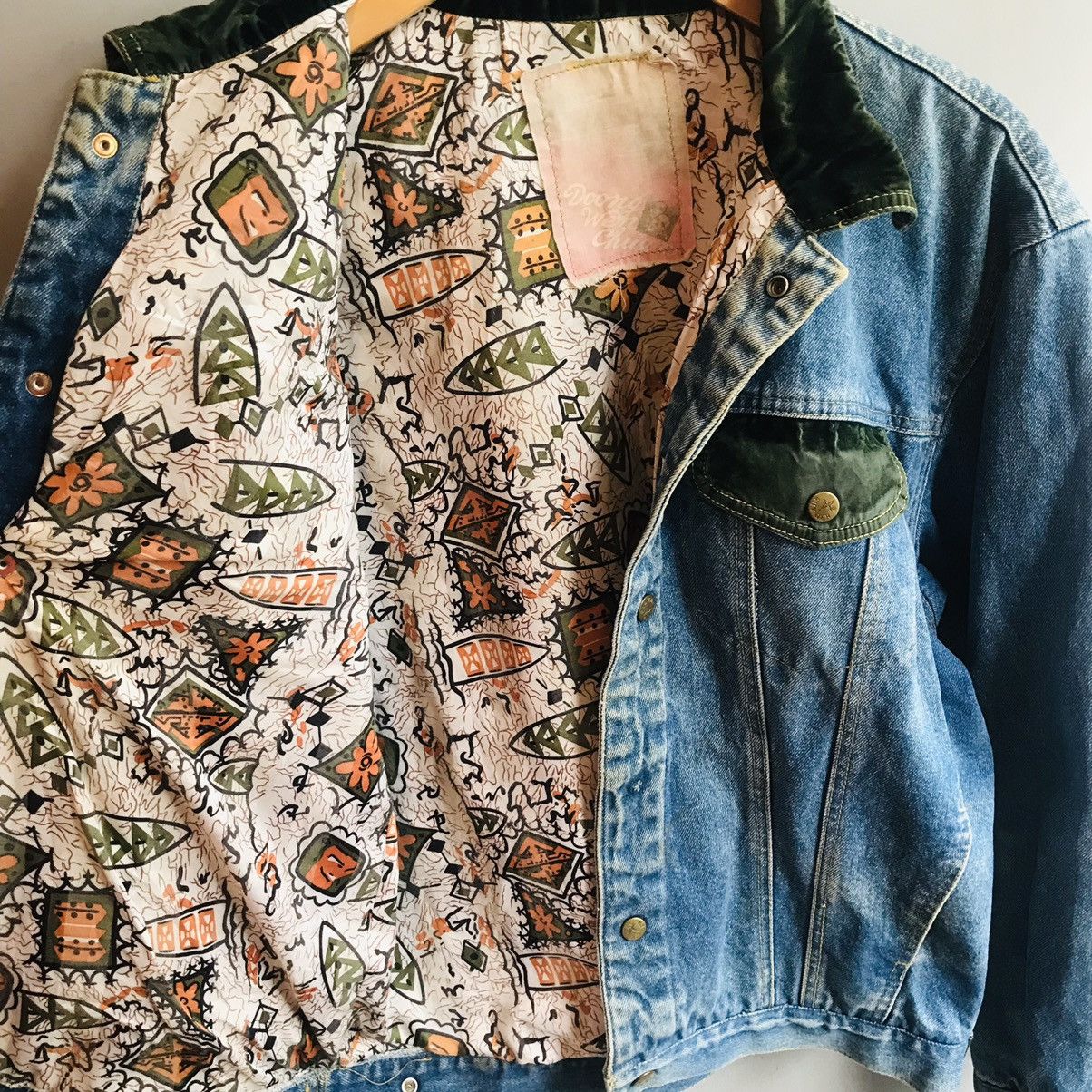 Seditionaries × Vintage Vintage Velour Collar Denim Jacket Size US M / EU 48-50 / 2 - 5 Thumbnail