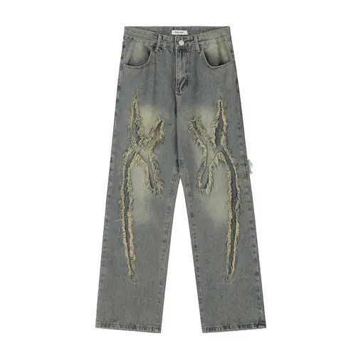 Japanese Brand Washing Vintage Raw Jeans Hip Hop Retro Style y2k Size US 32 / EU 48 - 1 Thumbnail