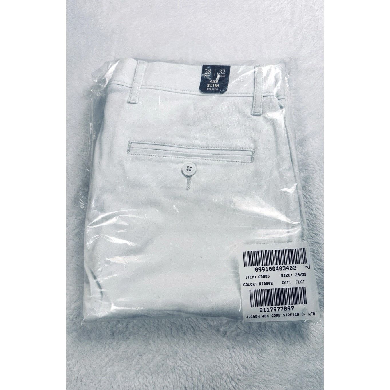 J.Crew J.Crew Mens 484 Slim-fit Stretch Chino White Pant 28/32 Size US 28 / EU 44 - 7 Thumbnail