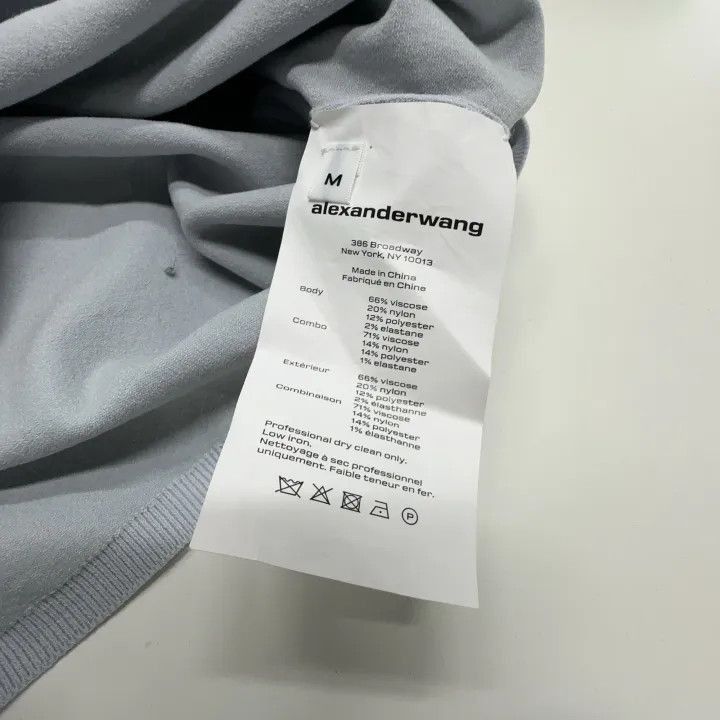 Alexander Wang Alexander Wang SS22 Logo Short Sleeve Knit Top - Size M / US 6-8 / IT 42-44 - 4 Thumbnail
