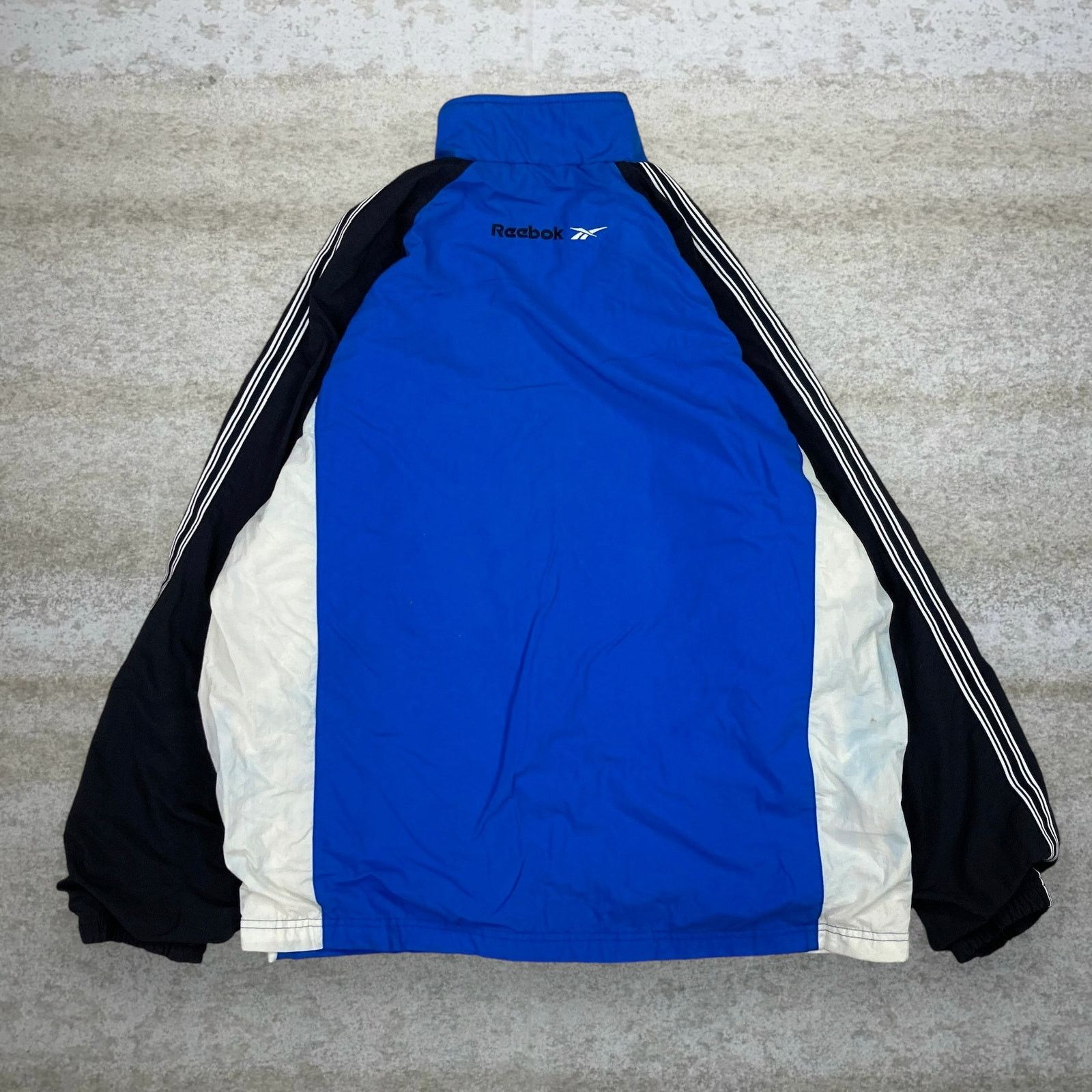 Reebok Vintage 90s Reebok Windbreaker Jacket Mens L Blue White Size US L / EU 52-54 / 3 - 3 Thumbnail