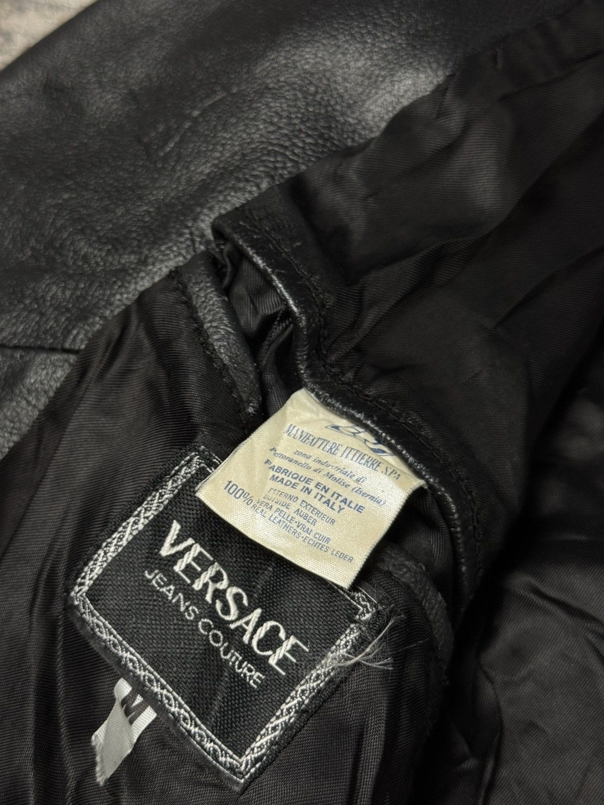 Versace Vintage Versace Jeans Couture Biker Leather Crop Jacket Size US M / EU 48-50 / 2 - 18 Thumbnail