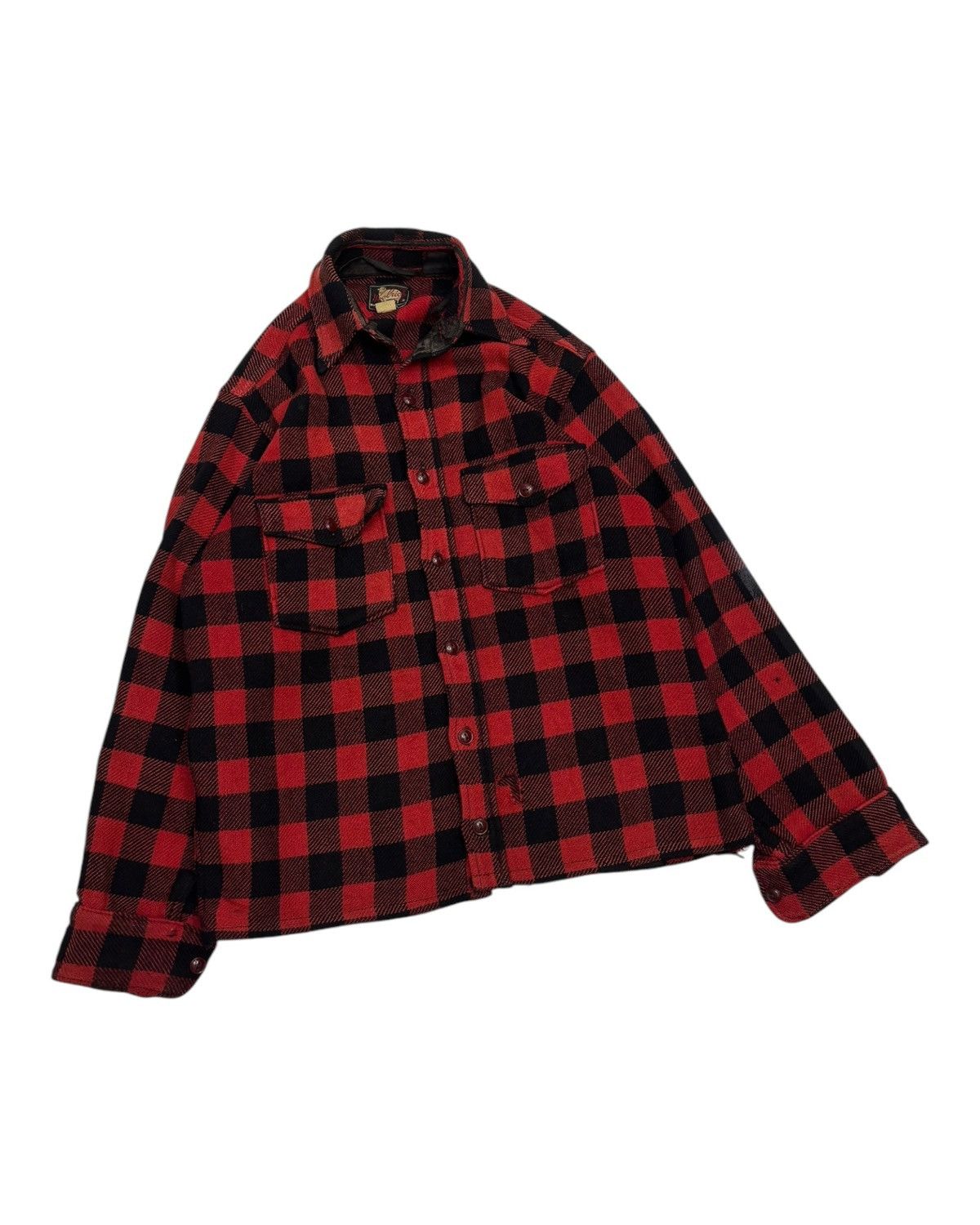 Woolrich Woolen Mills 🔥60/70s WOOLRICH WOOLEN MILLS CHECKERED WOOL FLANNEL Size US M / EU 48-50 / 2 - 4 Thumbnail
