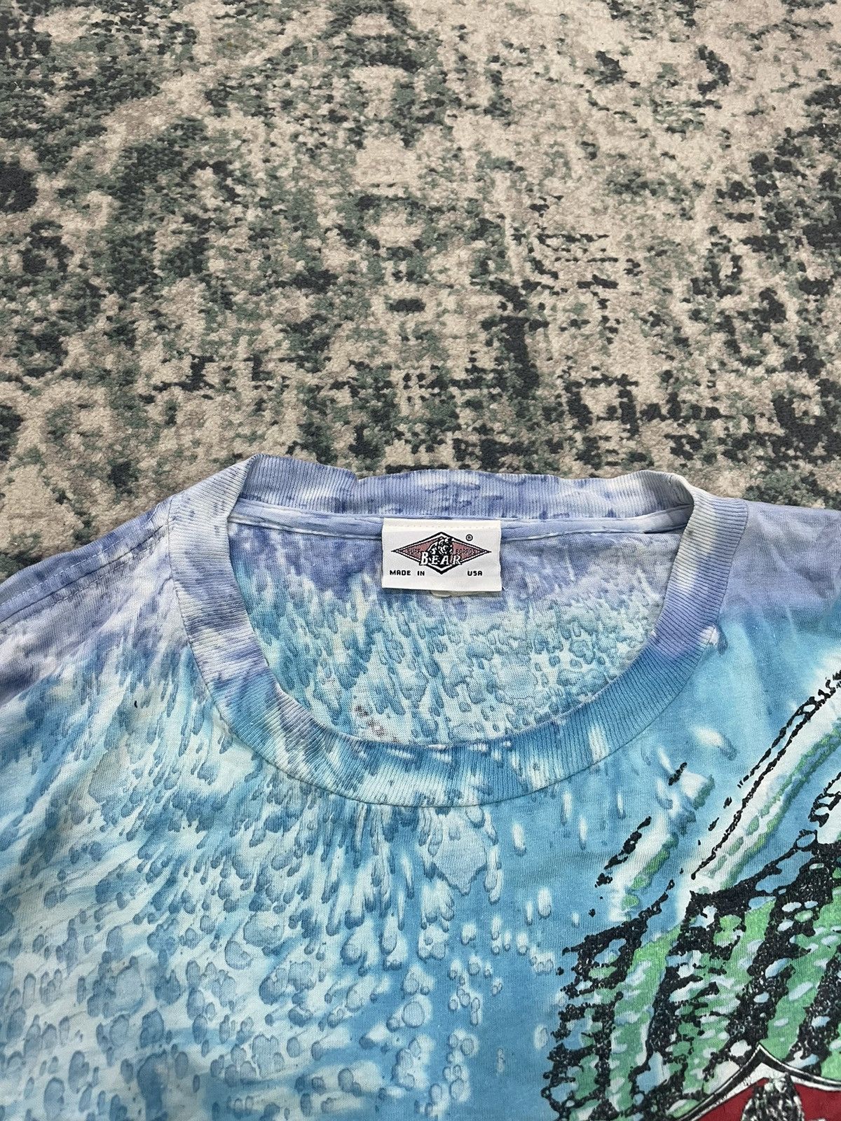 Band Tees Vintage 90’s Bear x Fish Overprint Tie Dye T Shirt Size US XL / EU 56 / 4 - 3 Thumbnail