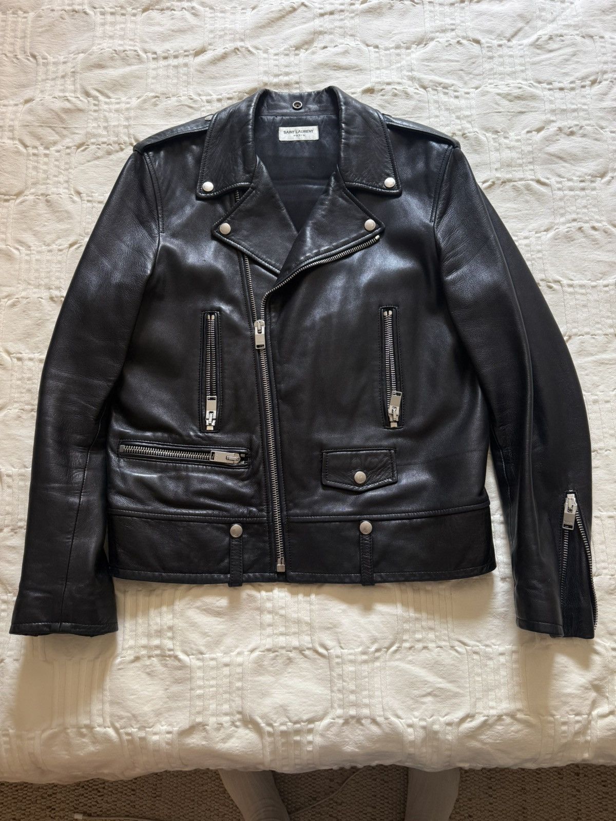 Saint Laurent Paris Saint Laurent L01 Leather Jacket (Hedi Slimane Era) Size US L / EU 52-54 / 3 - 1 Thumbnail