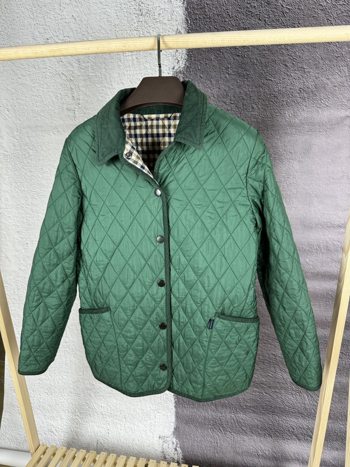 Aquascutum Aquascutum Green Quilted women’s jacket check size M Size M / US 6-8 / IT 42-44 - 4 Thumbnail