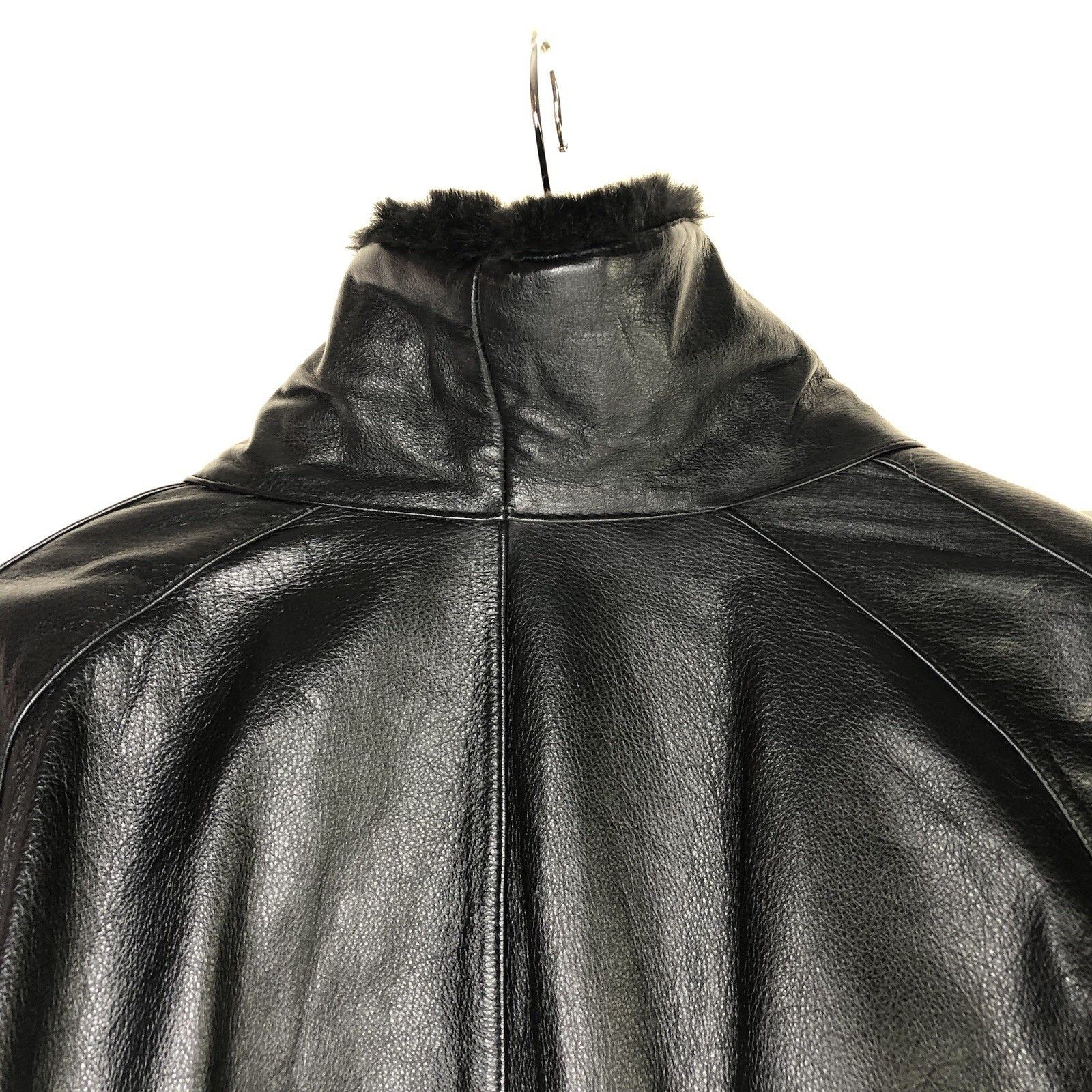Wilson Wilsons 80s Women Black Leather Coat Jacket Sz L Insulated Size L / US 10 / IT 46 - 18 Thumbnail