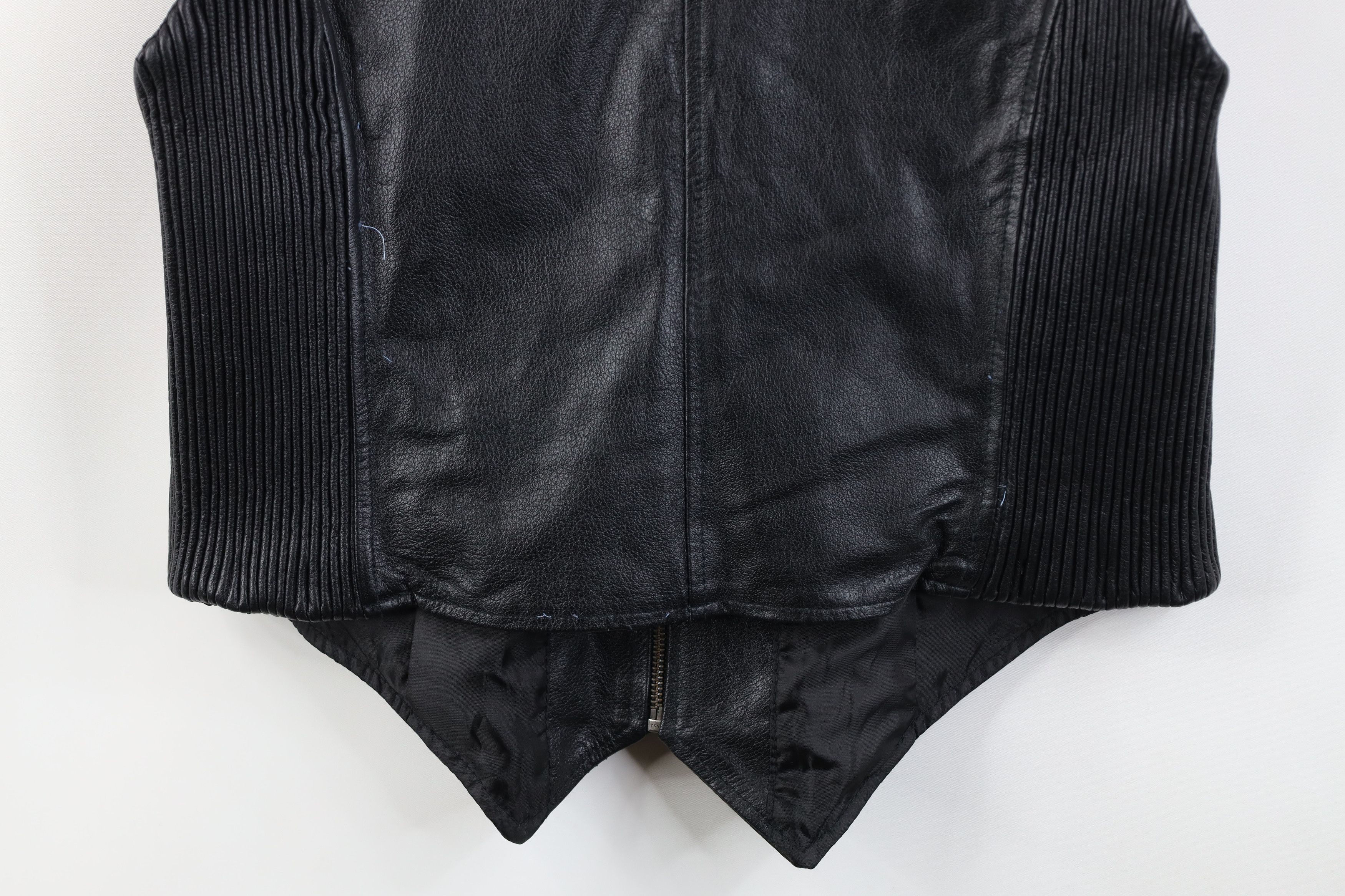 Vintage Vintage 90s Streetwear Wear Black Leather Motorcycle Vest Size XXL / US 16-18 / IT 52-54 - 15 Thumbnail