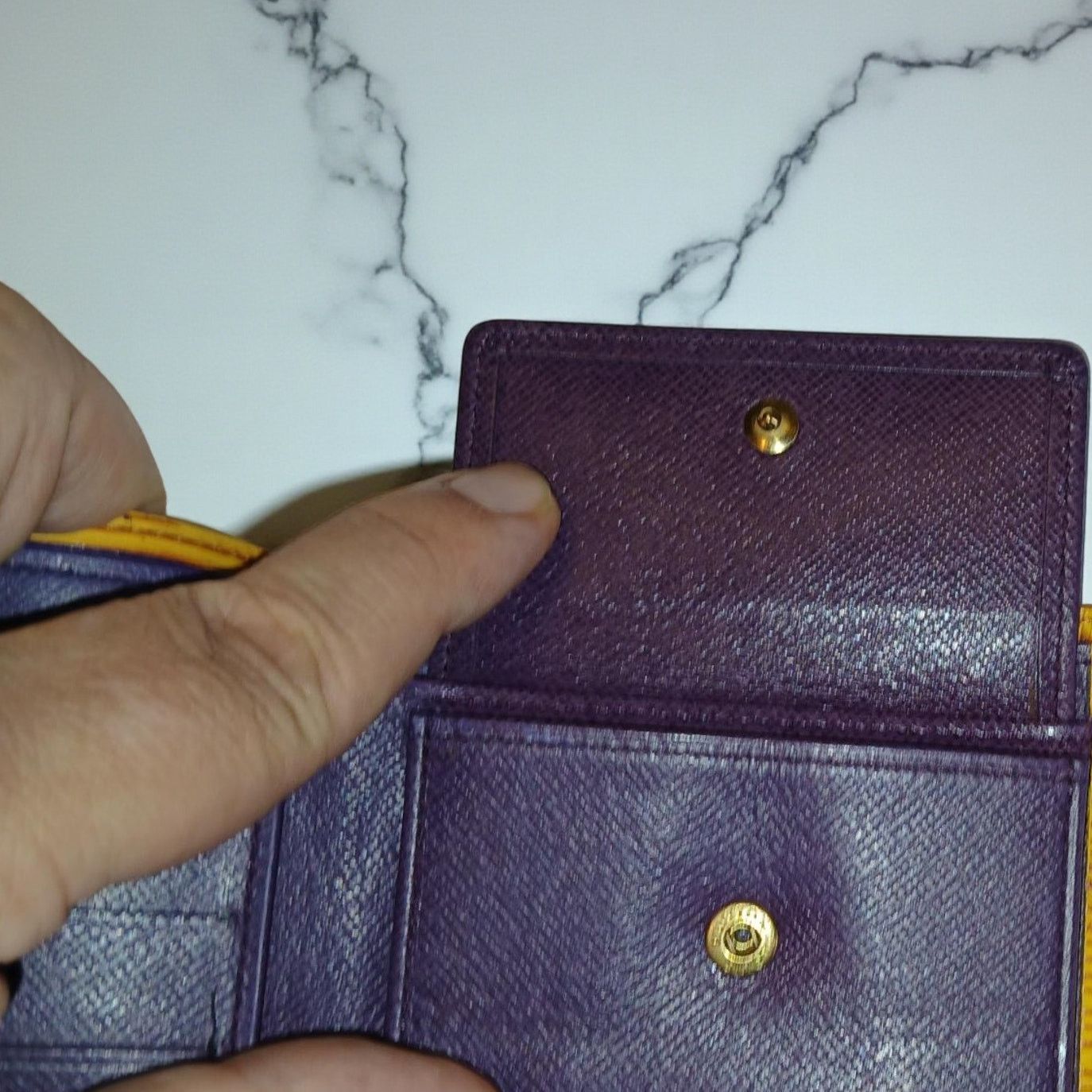 Louis Vuitton Louis Vuitton Marco Epi Leather Bifold Wallet Yellow Size ONE SIZE - 12 Thumbnail