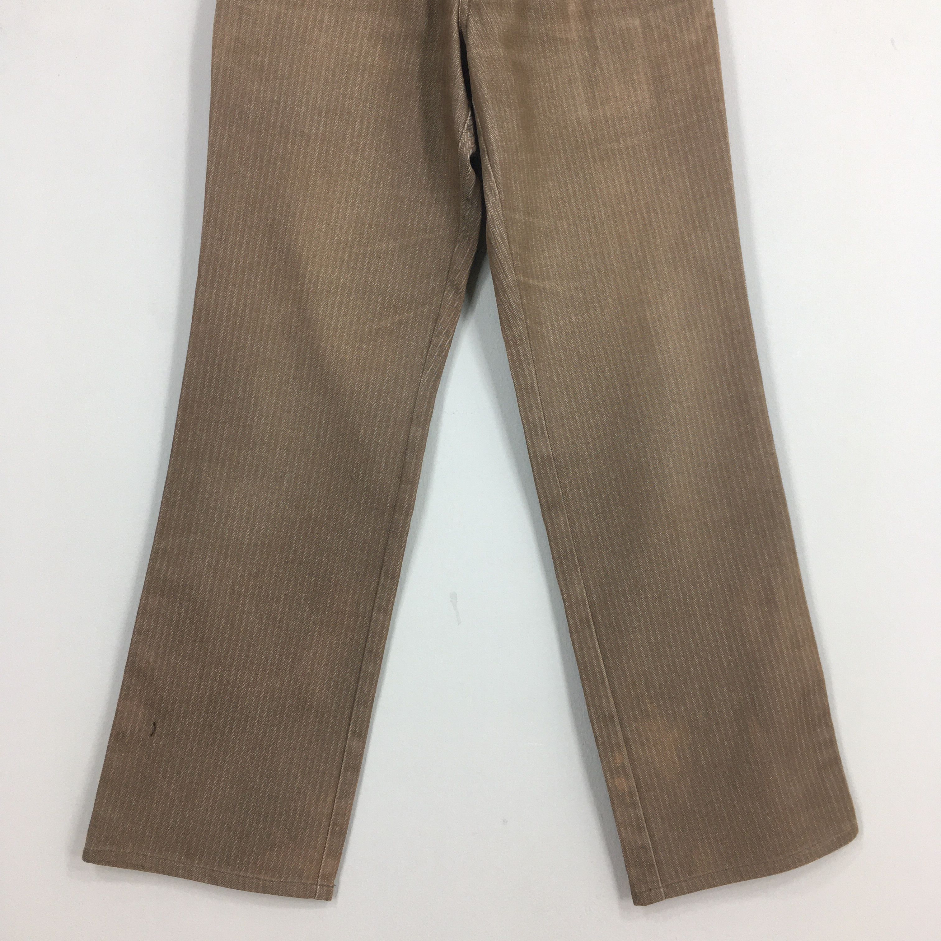 JUN MEN Size 29x30 Junmen Japan Herringbone Brown Pants Size US 29 - 3 Thumbnail
