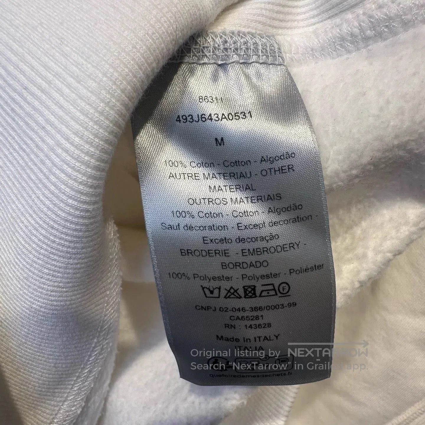 Dior White Long-Sleeve Sweatshirt. Size US M / EU 48-50 / 2 - 7 Thumbnail
