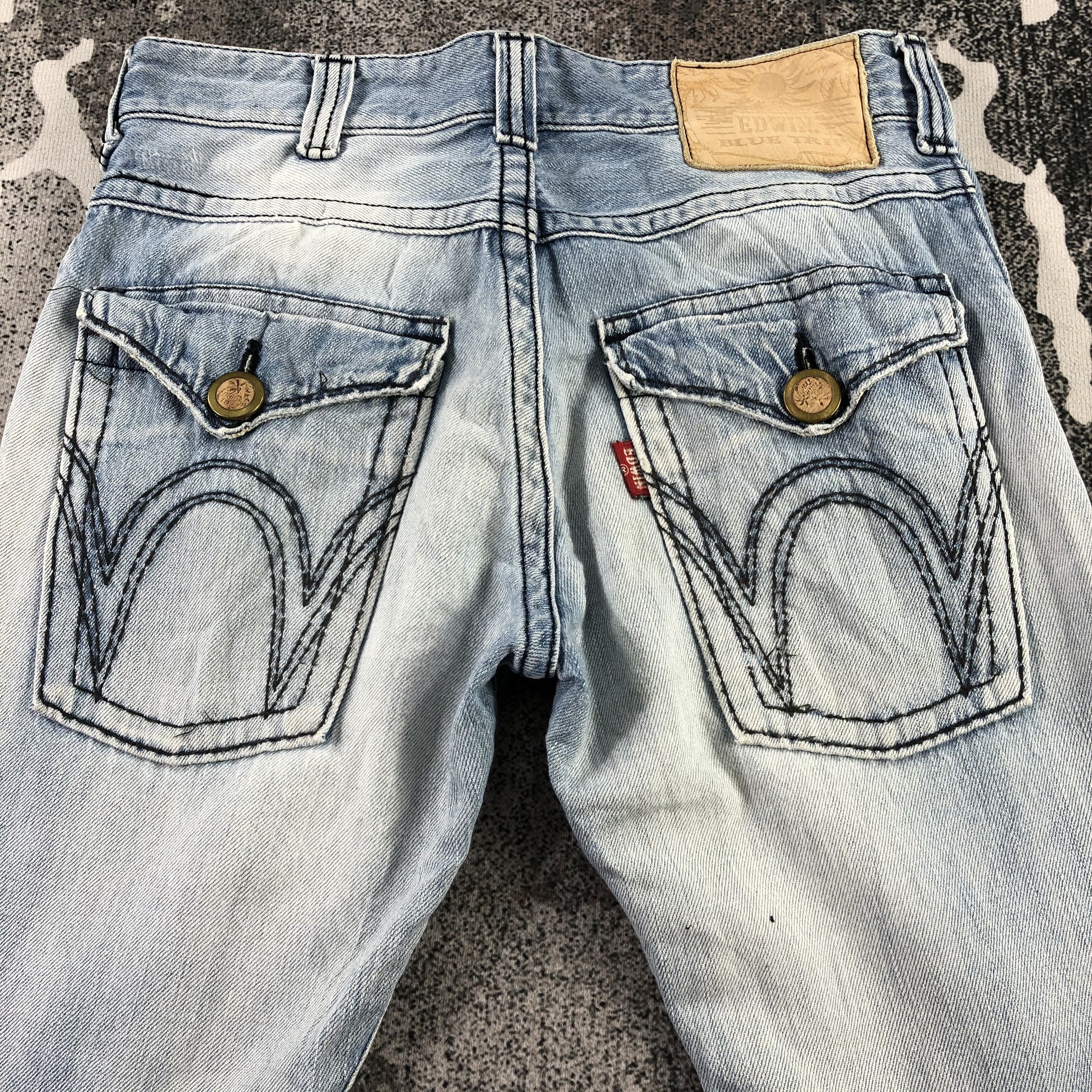 Edwin Edwin Blue Trip Jeans Medium Wash Flare Denim KJ1462 Size US 30 / EU 46 - 4 Thumbnail