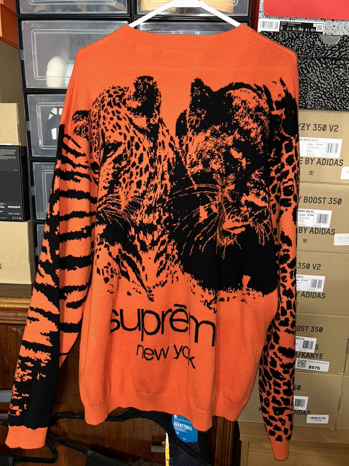 Supreme Supreme Big Cats Jacquard L/S Top SS23 size Large NEW Size US L / EU 52-54 / 3 - 4 Thumbnail