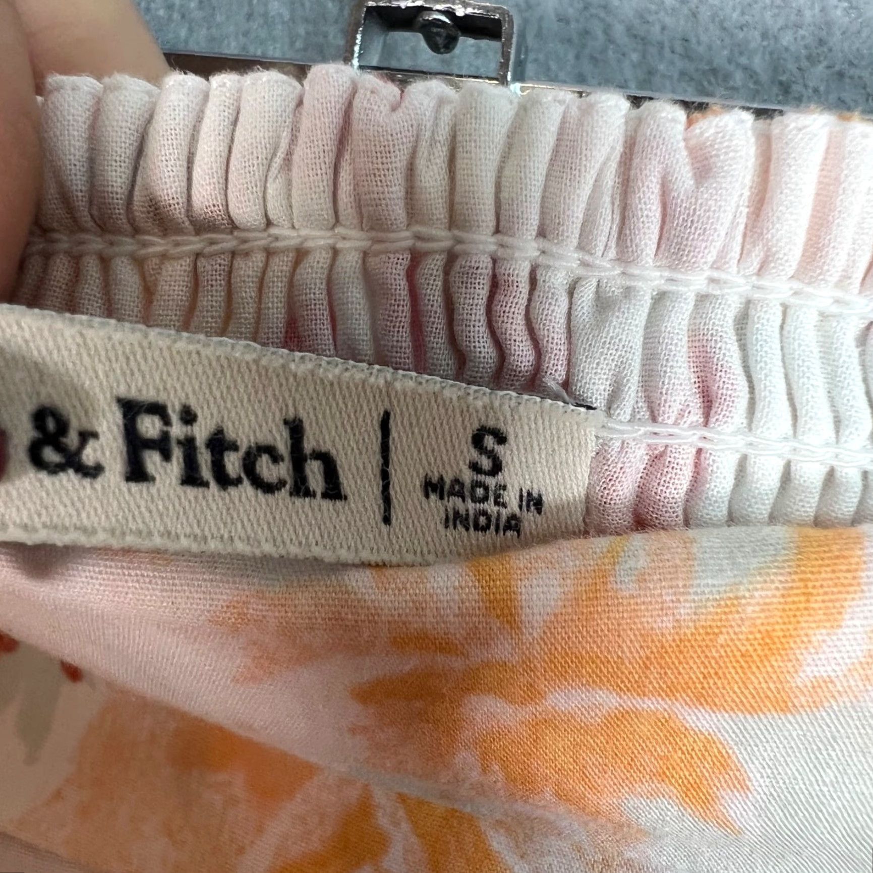 Abercrombie & Fitch Abercrombie & Fitch Womens Size Small Strapless Floral Maxi Dress Orange/White Size S / US 4 / IT 40 - 4 Thumbnail
