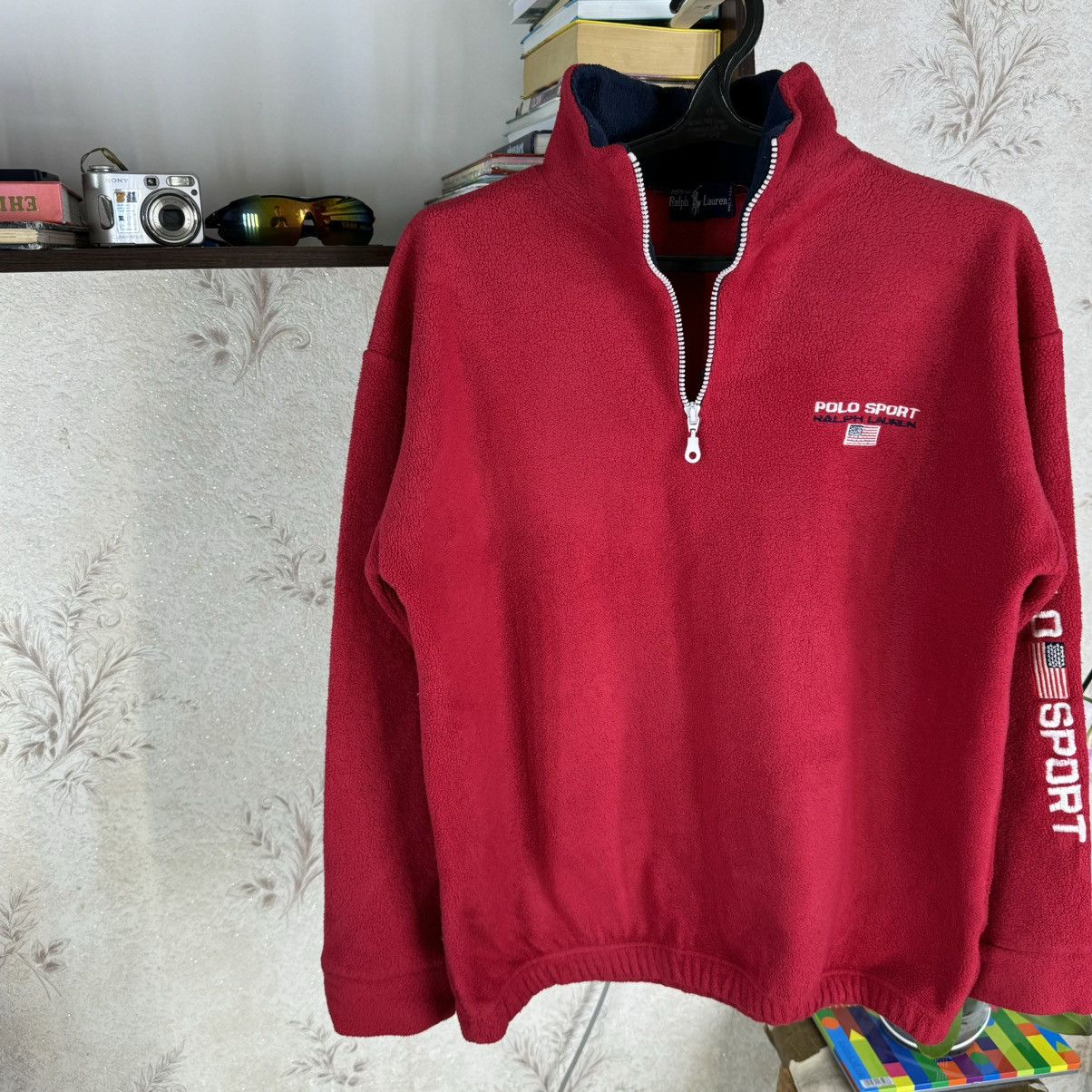 Polo Ralph Lauren × Vintage Vintage 90s Ralph Lauren Polo Sport Fleece Red XL Luxury Size US XL / EU 56 / 4 - 8 Thumbnail