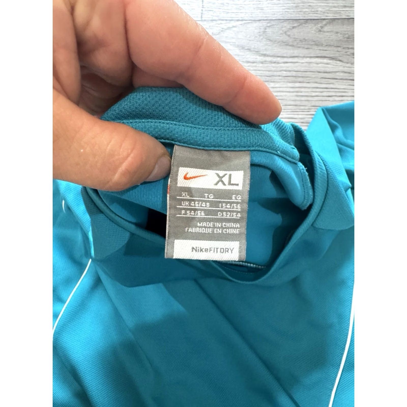 Nike Nike Tennis Dri-Fit Shirt Challenge Court XL Aquamarine Teal Men T-Shirt Activewear Dress Jersey Sportswear Sports Tee Size US XL / EU 56 / 4 - 6 Thumbnail