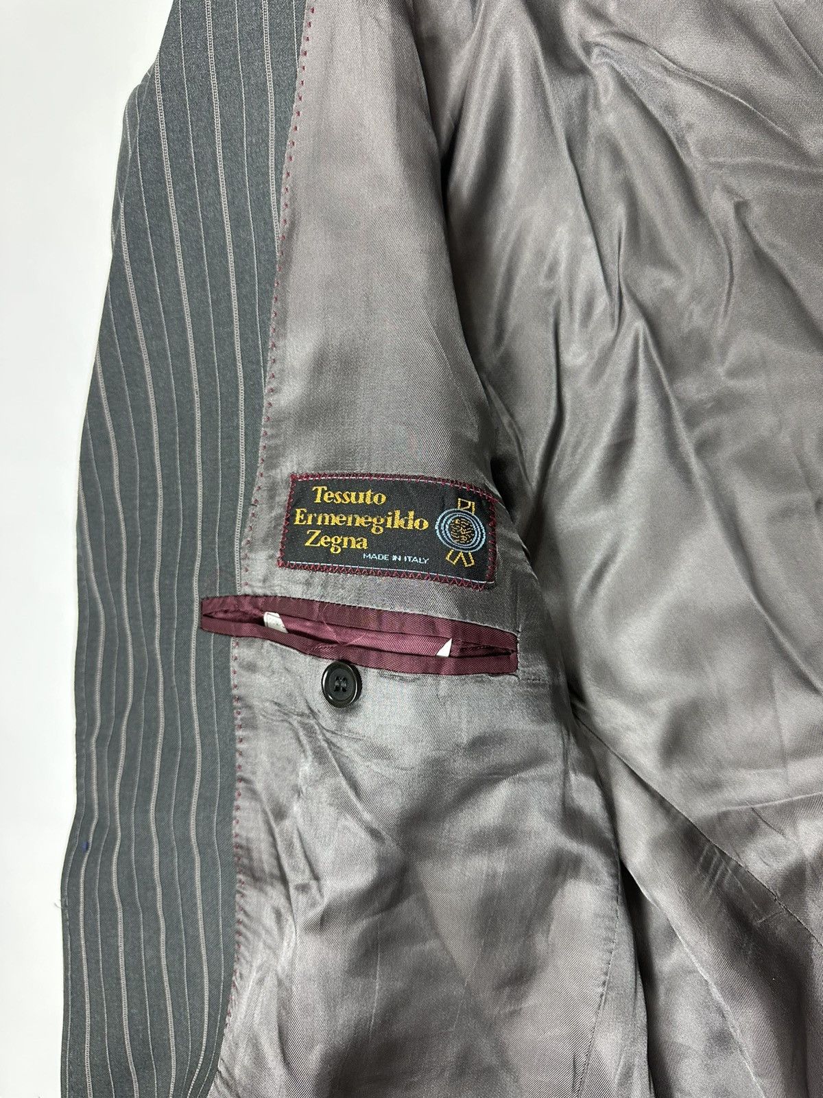 Ermenegildo Zegna Ermenegildo Zegna Tessuto Wool Suit Vintage Size 54R - 9 Thumbnail