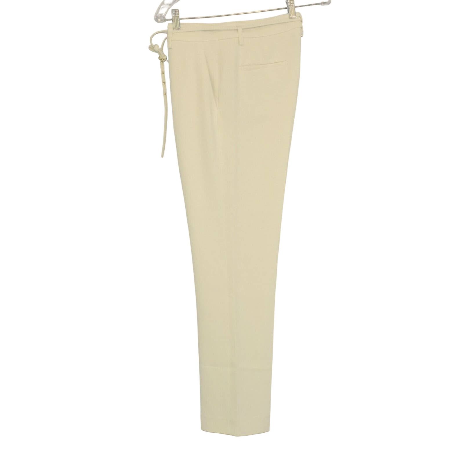 RED Valentino E0 NWT RED VALENTINO Ivory Frisottine Capri Pants Sz 42 $595 Size 28" / US 6 / IT 42 - 2 Thumbnail