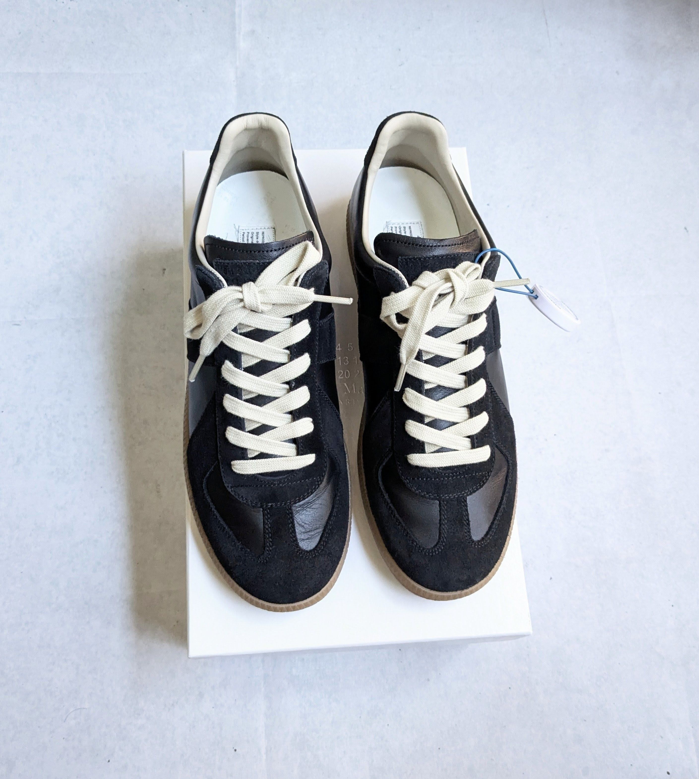 Maison Margiela GAT Replica Black 9 42 Gum Low Tops