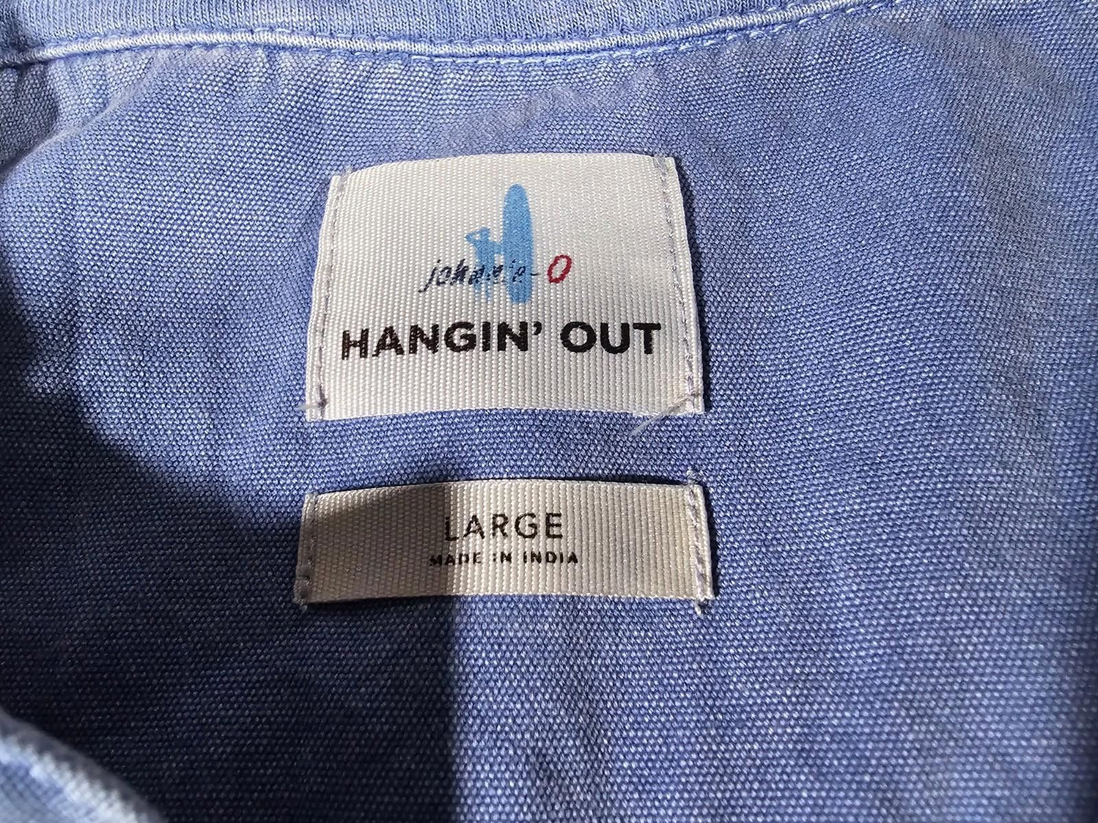 johnnie-O Johnnie O Blue Short Sleeve Golf Casual Open Polo Mens Sz L Size US L / EU 52-54 / 3 - 3 Thumbnail
