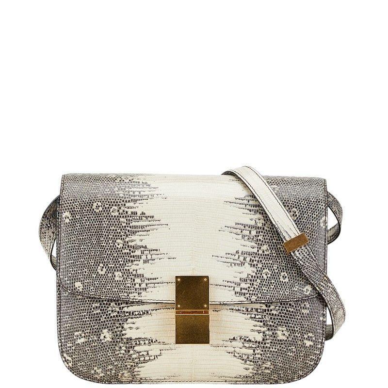 Celine Celine Celine Lizard Classic Box Shoulder Bag Leather Crossbody Bag 14056 in Very Good Condition Size ONE SIZE - 1 Thumbnail