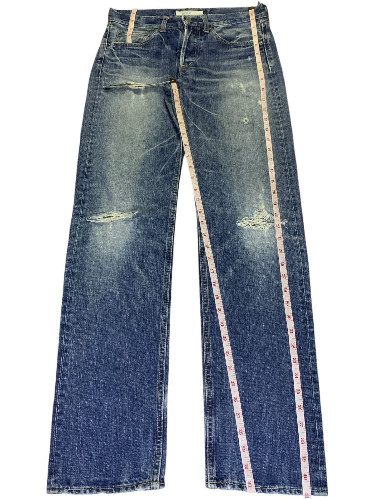 Japanese Brand SALES🔥Vintage Japanese Brand Faded Wash Distressed Jeans Size US 30 / EU 46 - 12 Thumbnail