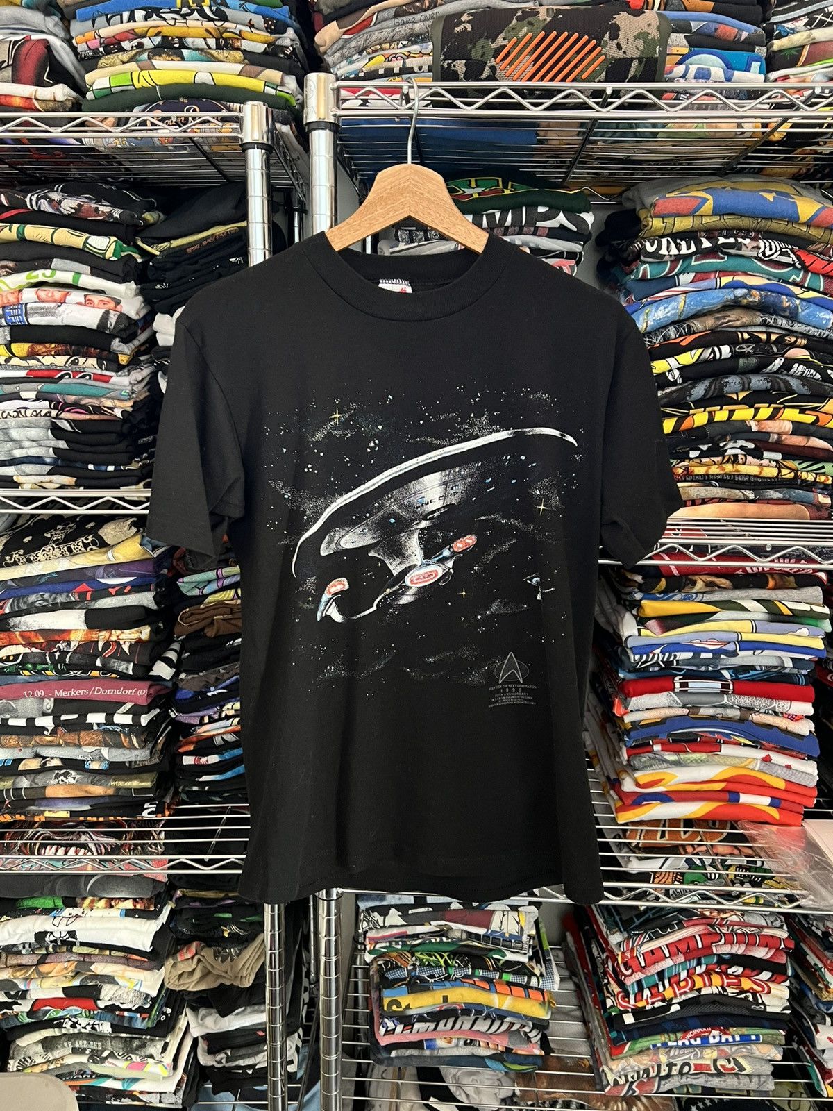 Vintage 1992 Star Trek The Next Generation 5th Anniversary Movie Tee Size US M / EU 48-50 / 2 - 1 Thumbnail
