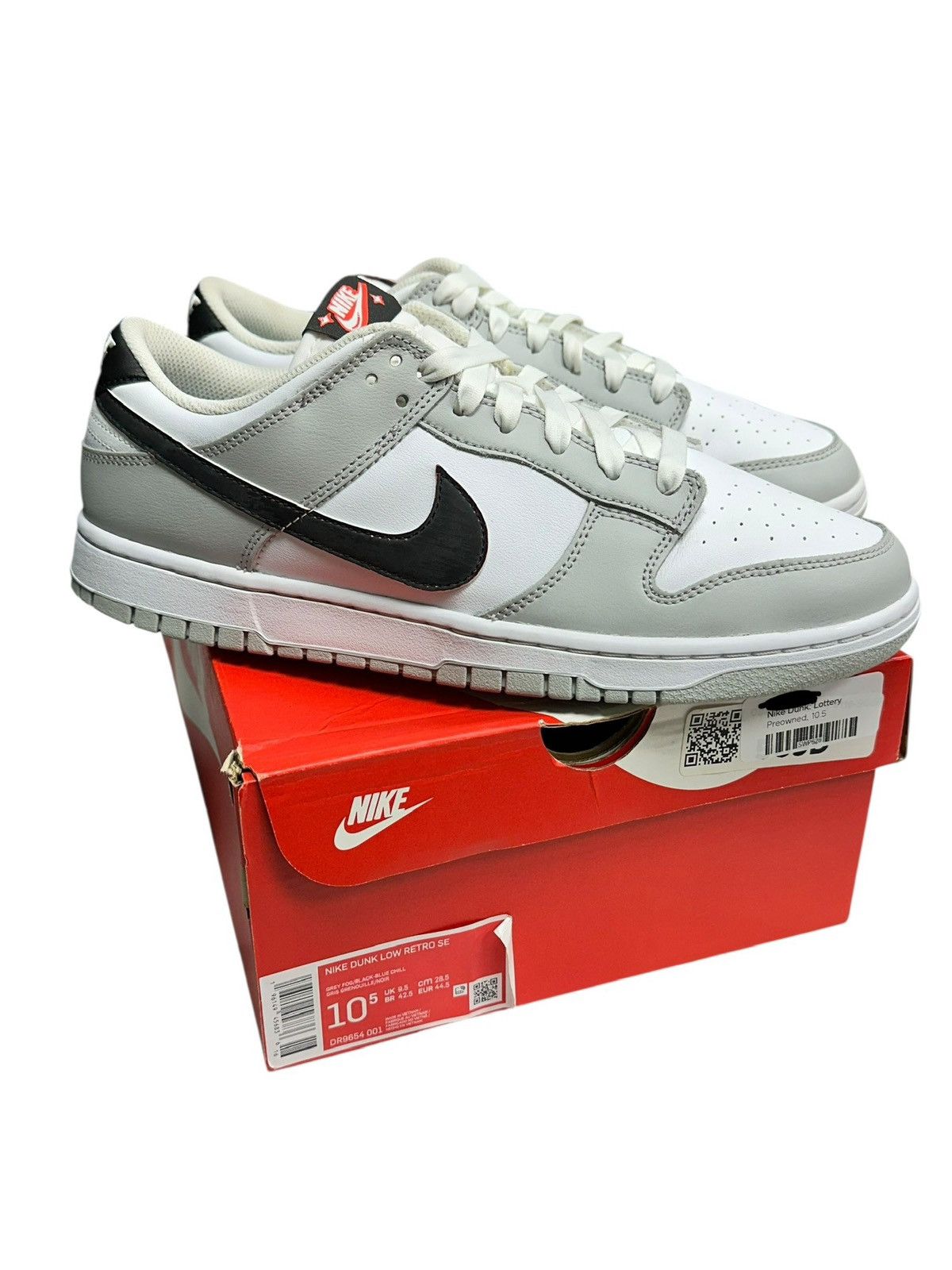 Nike Nike Dunk Low Grey Lottery Pack SE Size 10.5 White Sneakers Size US 10.5 / EU 43-44 - 1 Thumbnail