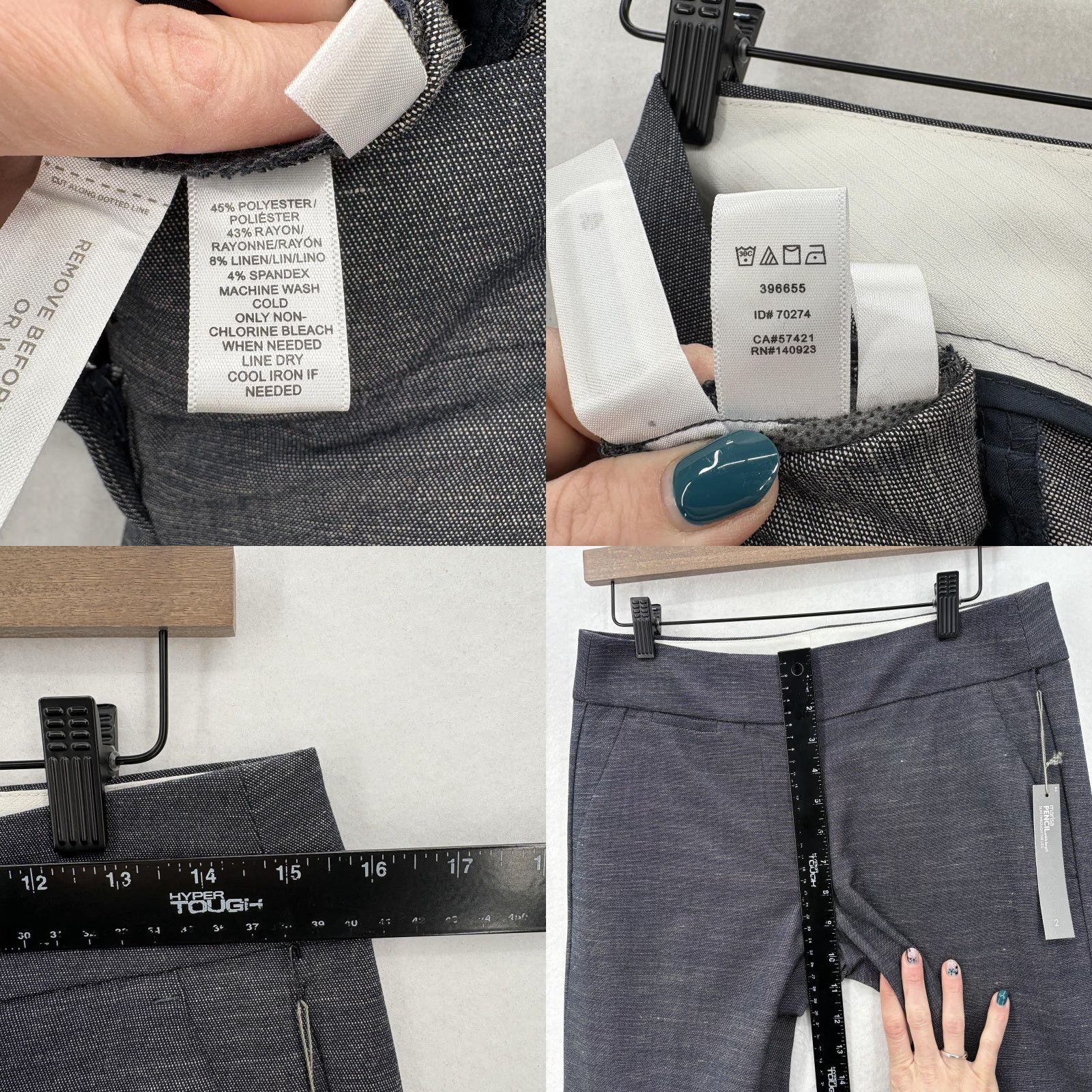 Ann Taylor Ann Taylor LOFT Marisa Pencil Ankle Pants Womens 2 Gray Slim Stretch Career NWT Size 26" / US 2 / IT 38 - 8 Thumbnail