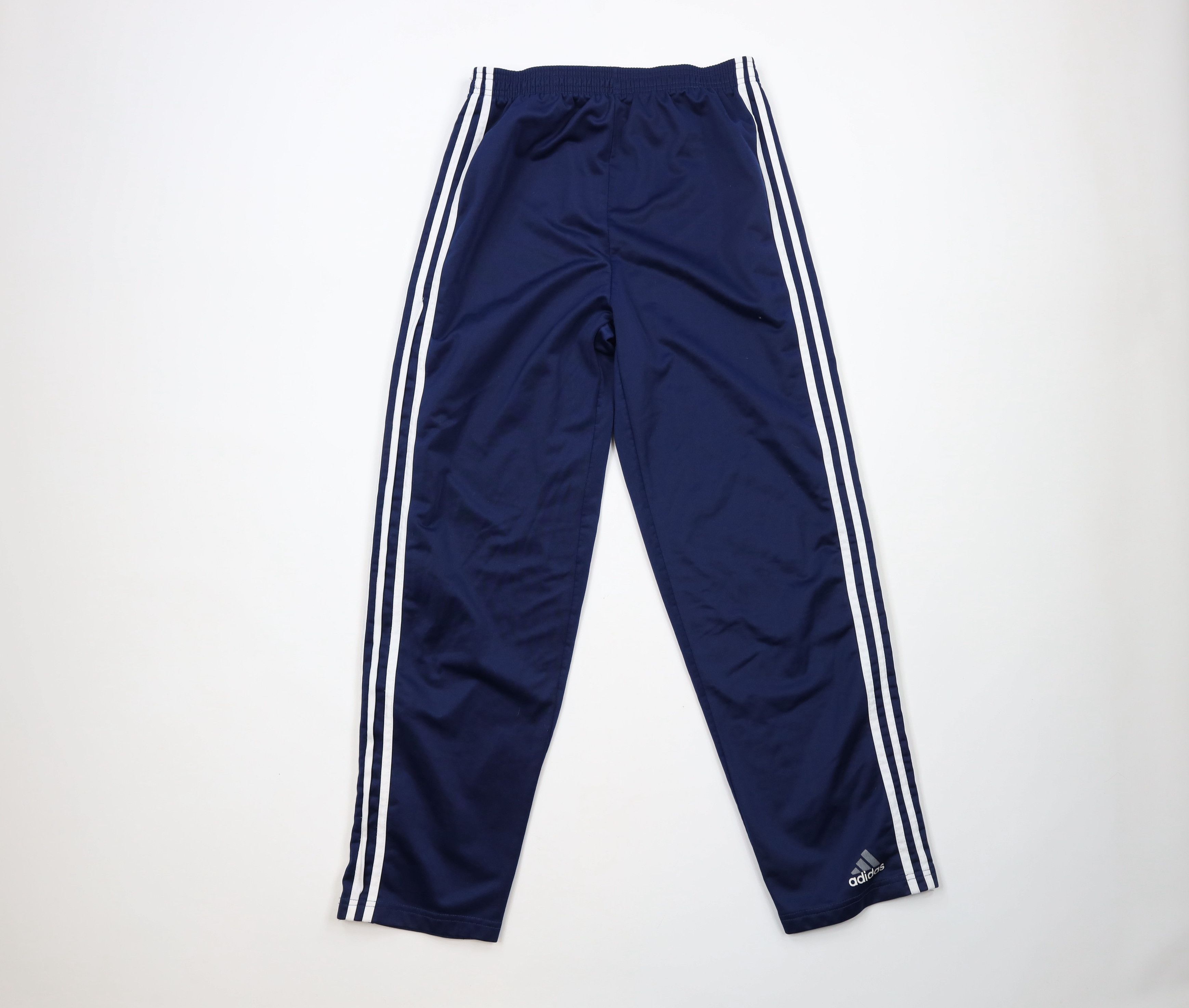 Adidas Vintage 90s Adidas Striped Tearaway Sweatpants Pants Blue Size US 34 / EU 50 - 1 Preview