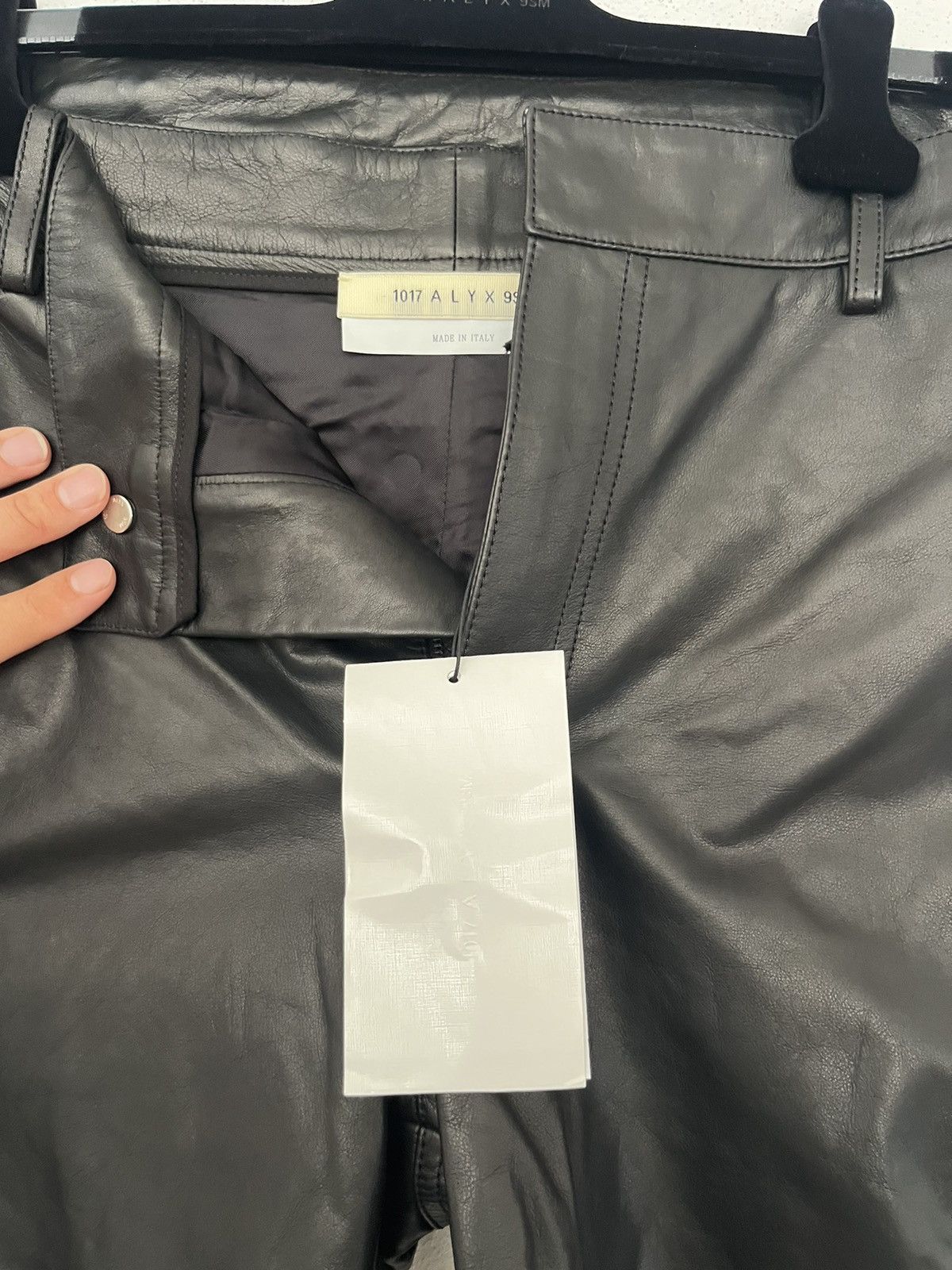1017 ALYX 9SM 1017 Alyx 9SM black leather shorts Size US 33 - 5 Thumbnail