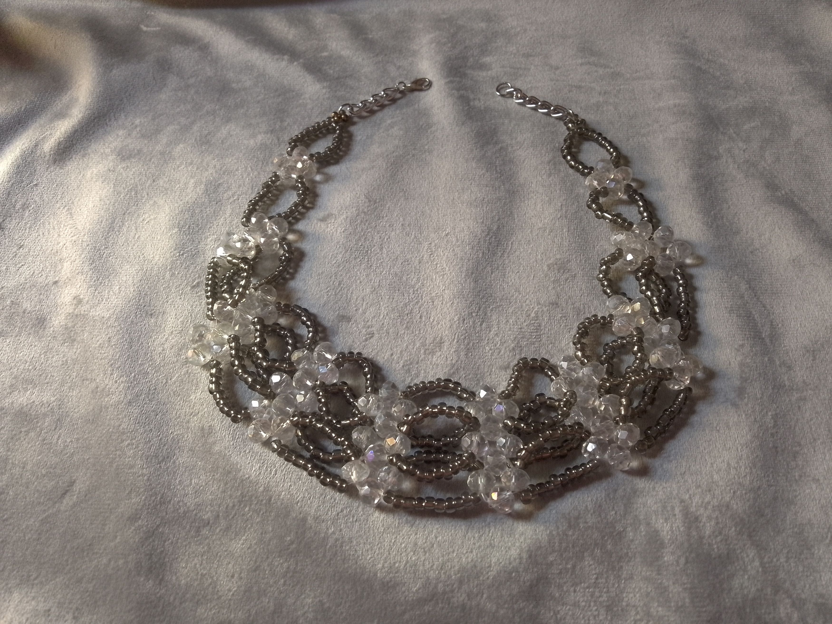 Handmade Necklace Green Vintage Style Elegant Multithread Embroidered Size ONE SIZE - 7 Thumbnail