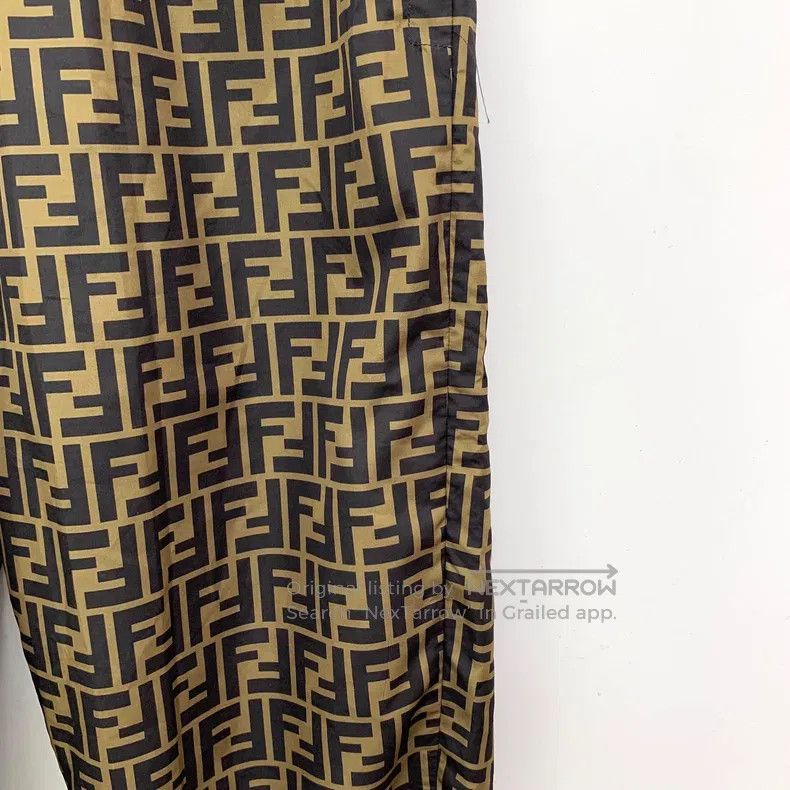 Fendi Fendi Dark brown logo letter printed casual workwear long Size US 30 / EU 46 - 4 Thumbnail