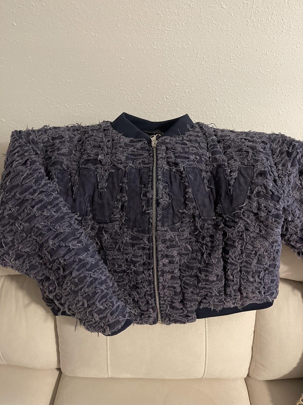 Who Decides War Men’s Husk Distressed Bomber Jacket Size US XXL / EU 58 / 5 - 2 Thumbnail