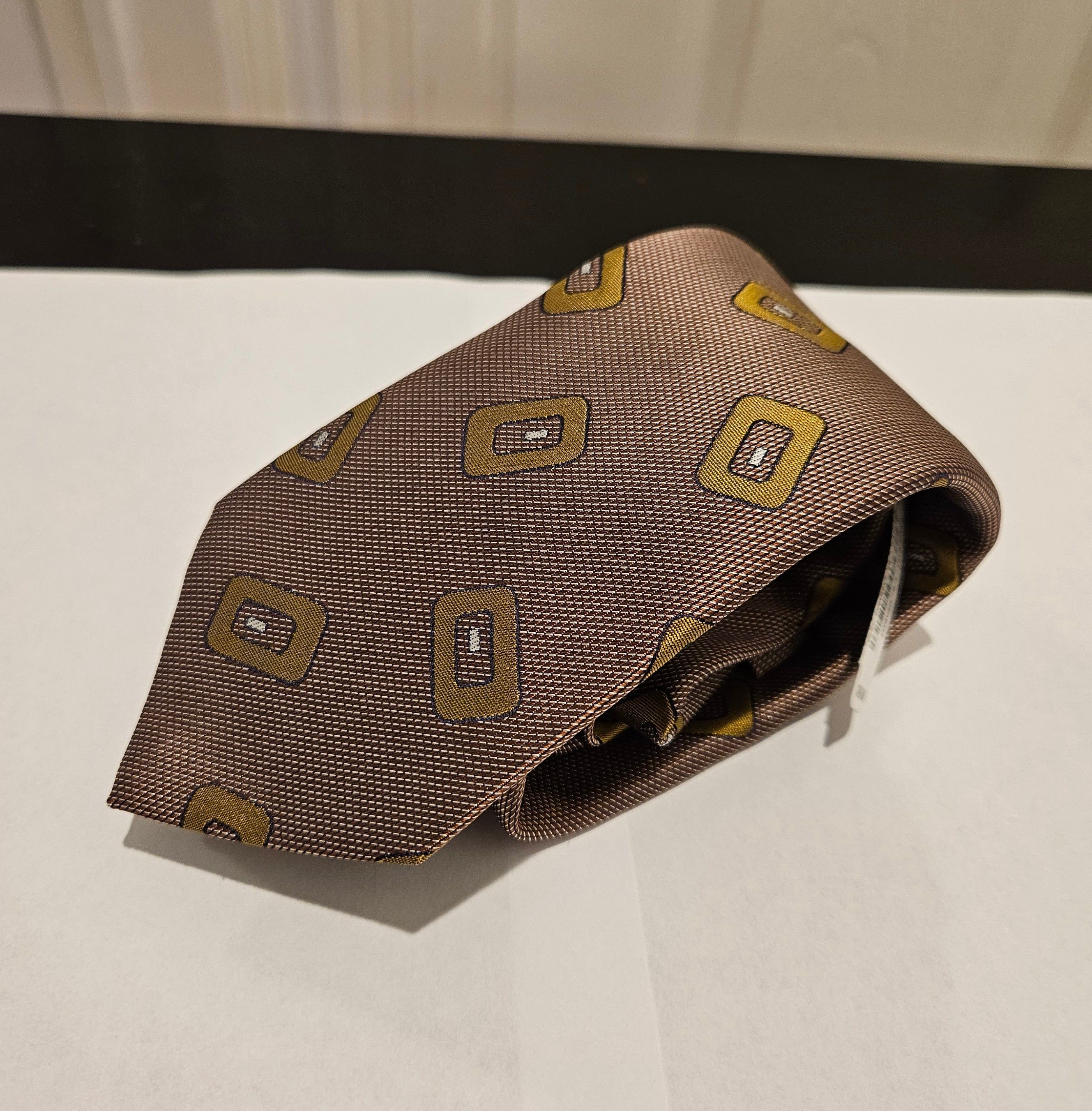 Other BLICK Necktie Silk Brown Patterned (Made in Italy) Size ONE SIZE - 1 Thumbnail