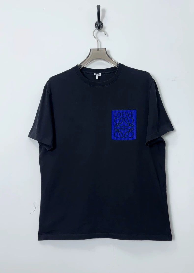 Loewe LOEWE Pocket embroidery logo blue and black T-shirt Size US M / EU 48-50 / 2 - 1 Thumbnail