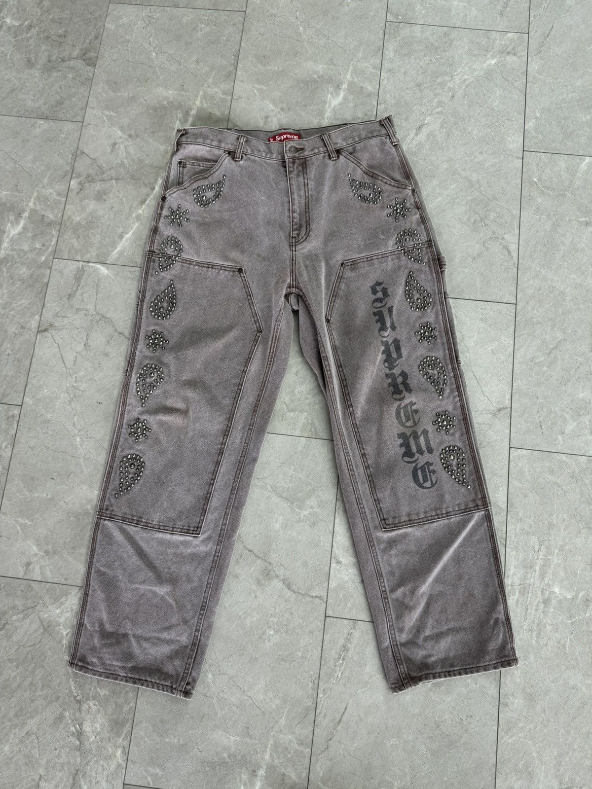 supreme paisley studded double knee Supreme®/b.b. Simon® Studded 