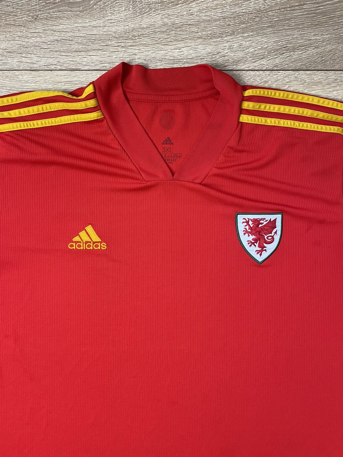 Adidas Wales 2020/2022 Home Football Shirt Soccer Jersey Size US XXL / EU 58 / 5 - 3 Thumbnail