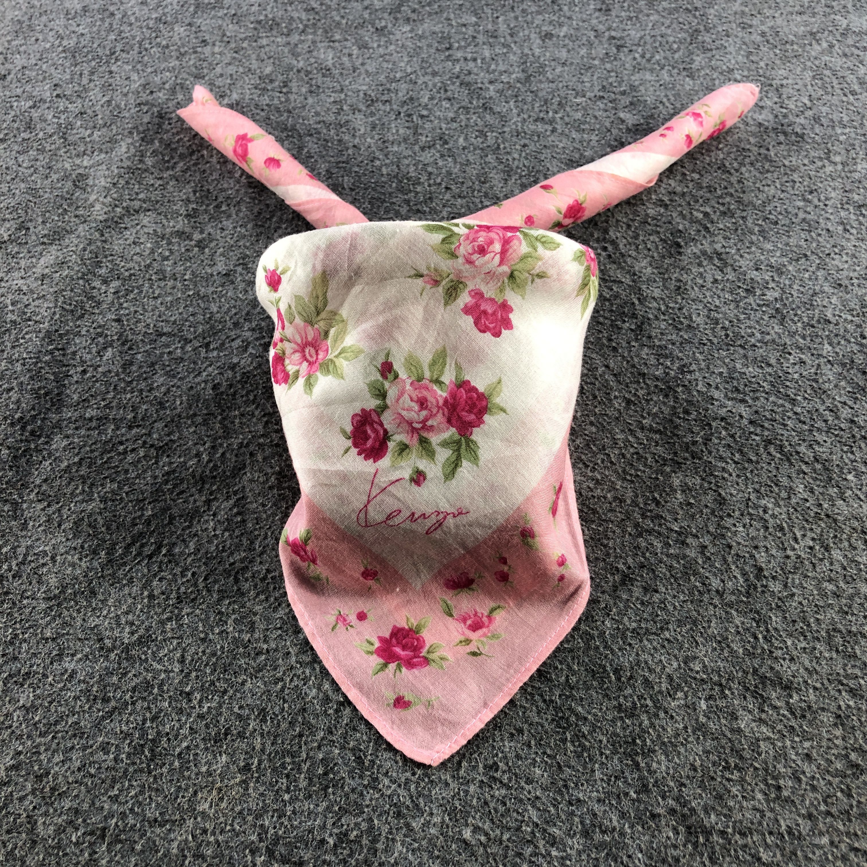 Kenzo × Vintage Kenzo Floral Handkerchief Neckerchief Bandana H2476 Size ONE SIZE - 2 Thumbnail