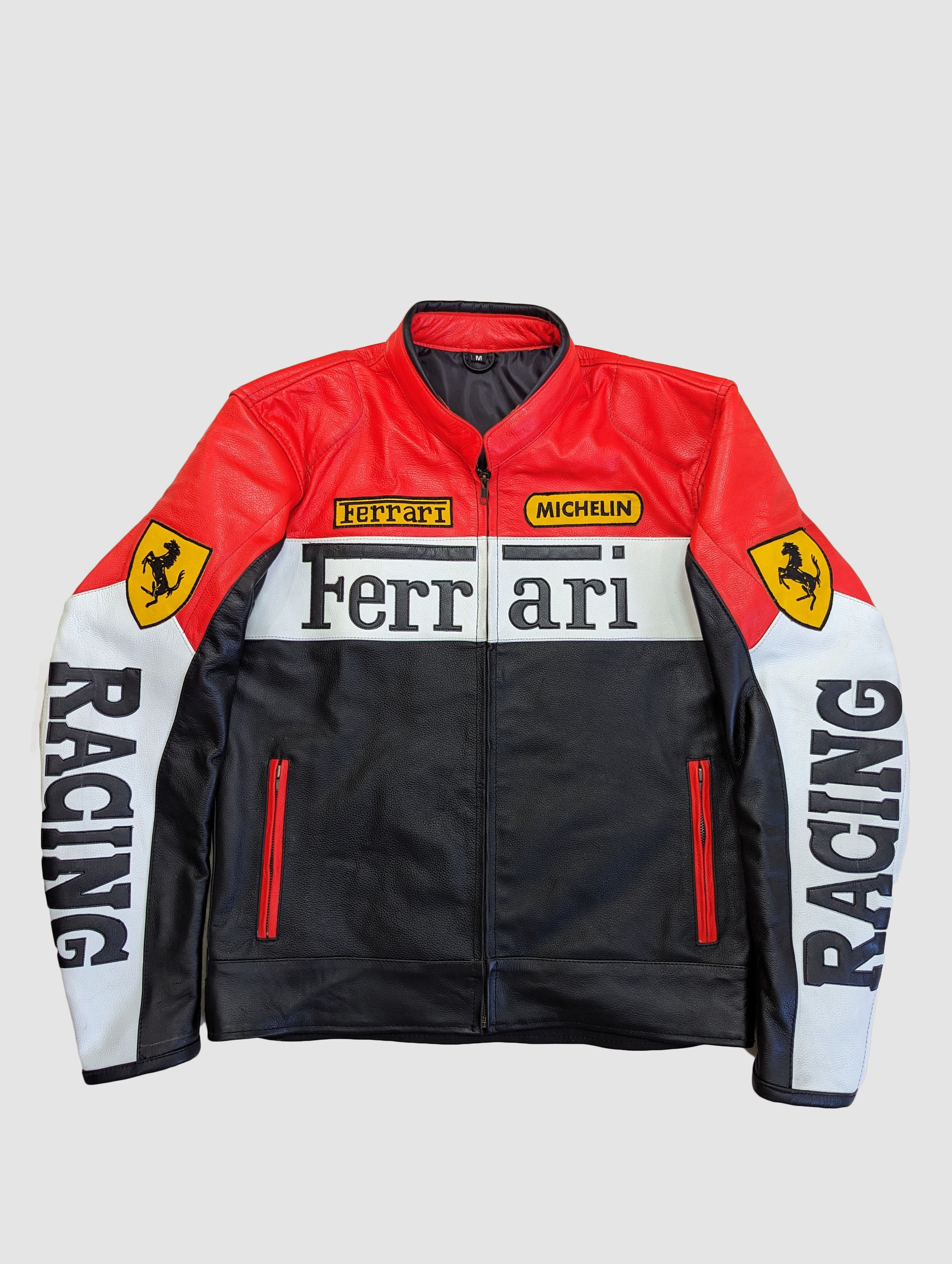 Ferrari 🔥 FERRARI 90s LEATHER JACKET RACING STREETWEAR ''L'' Size US L / EU 52-54 / 3 - 1 Thumbnail