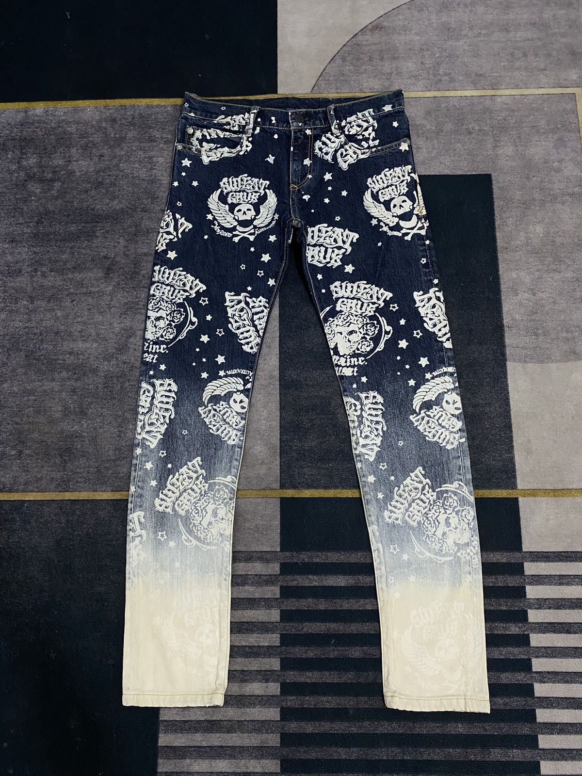Hysteric Glamour RNAC SWT SKULL PRINT BOOT CUT DENIM PANTS Size US 29 - 1 Thumbnail